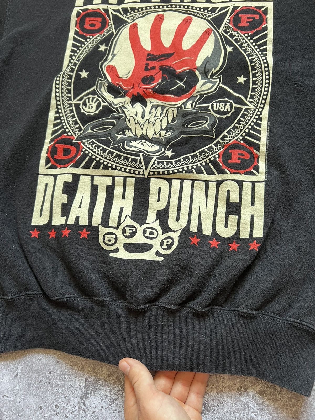 Band Tees × Vintage Five Finger Death Punch Hoodie Metal Band Size US M / EU 48-50 / 2 - 13 Thumbnail