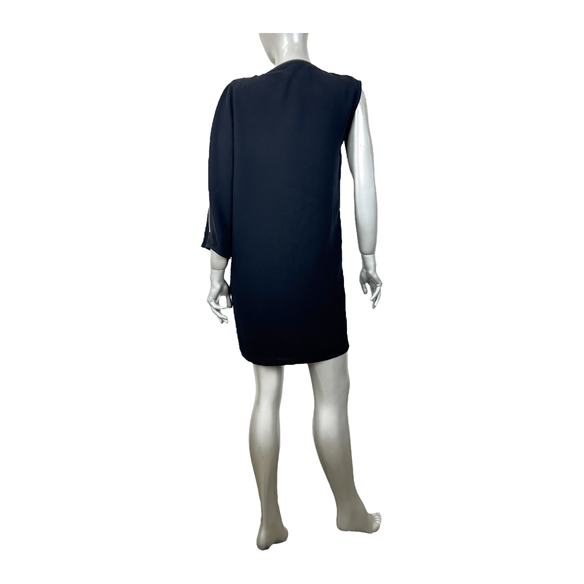 Alexander McQueen Alexander McQueen Black Zip Boat Neck Midi Dress Size S / US 4 / IT 40 - 5 Thumbnail