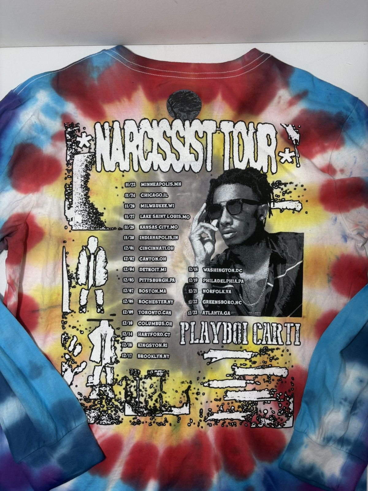 Band Tees × Playboi Carti Playboi carti narcissist tour tye dye tour tee Size US L / EU 52-54 / 3 - 4 Thumbnail