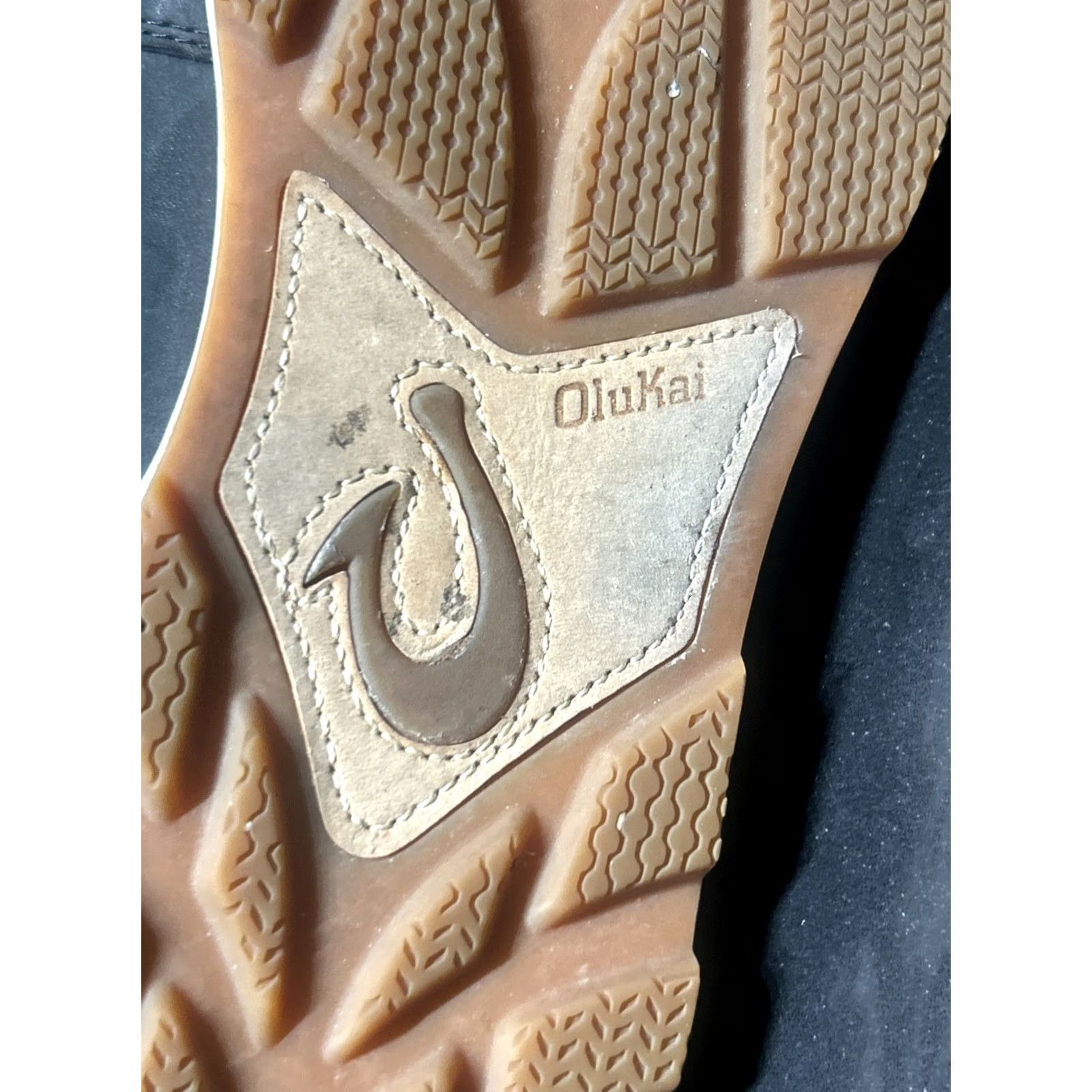 Olukai OLUKAI Mens Huaka'i Li Waxed Black Leather Suede Casual Sneakers Size 10 Size US 10 / EU 43 - 5 Thumbnail