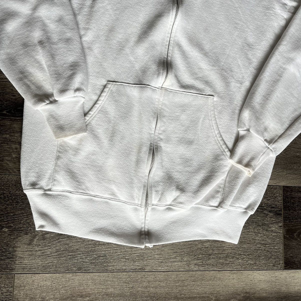 Jerzees Vintage 1990s Jerzees by Russell White Blank Zip Up Hoodie Size US XL / EU 56 / 4 - 9 Thumbnail
