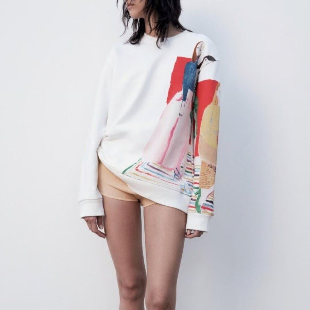 Zara Zara | Xevi Sola Wearable Art Sweatshirt | Size Large Size L / US 10 / IT 46 - 1 Thumbnail