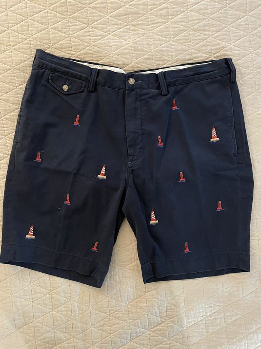Polo Ralph Lauren Spaced Embroidered Lighthouse Print Bedford