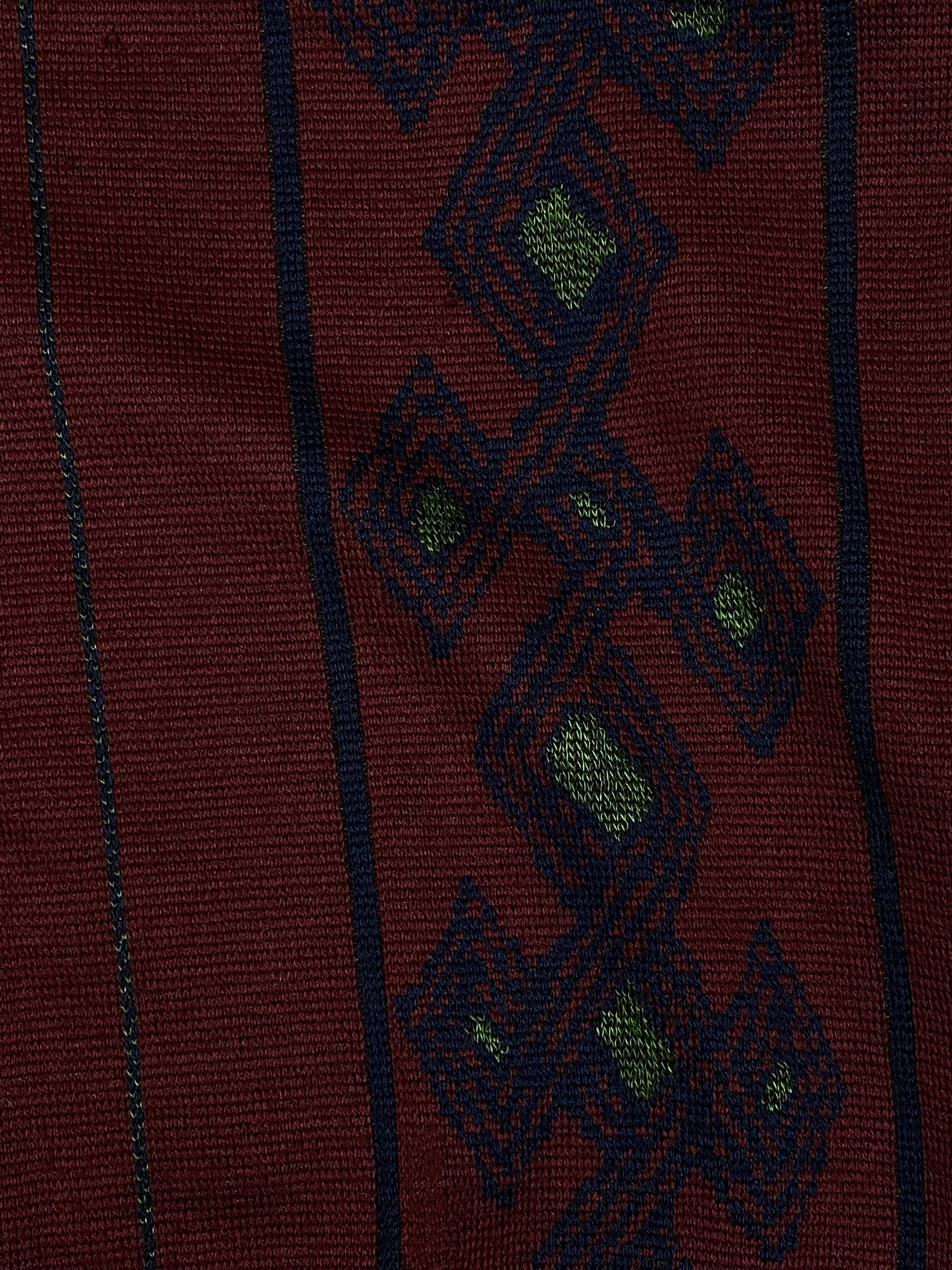 Vintage Vintage PIERRE SANGAN Crazy Print Wool Sweater Cardigan M647 Size US L / EU 52-54 / 3 - 5 Thumbnail