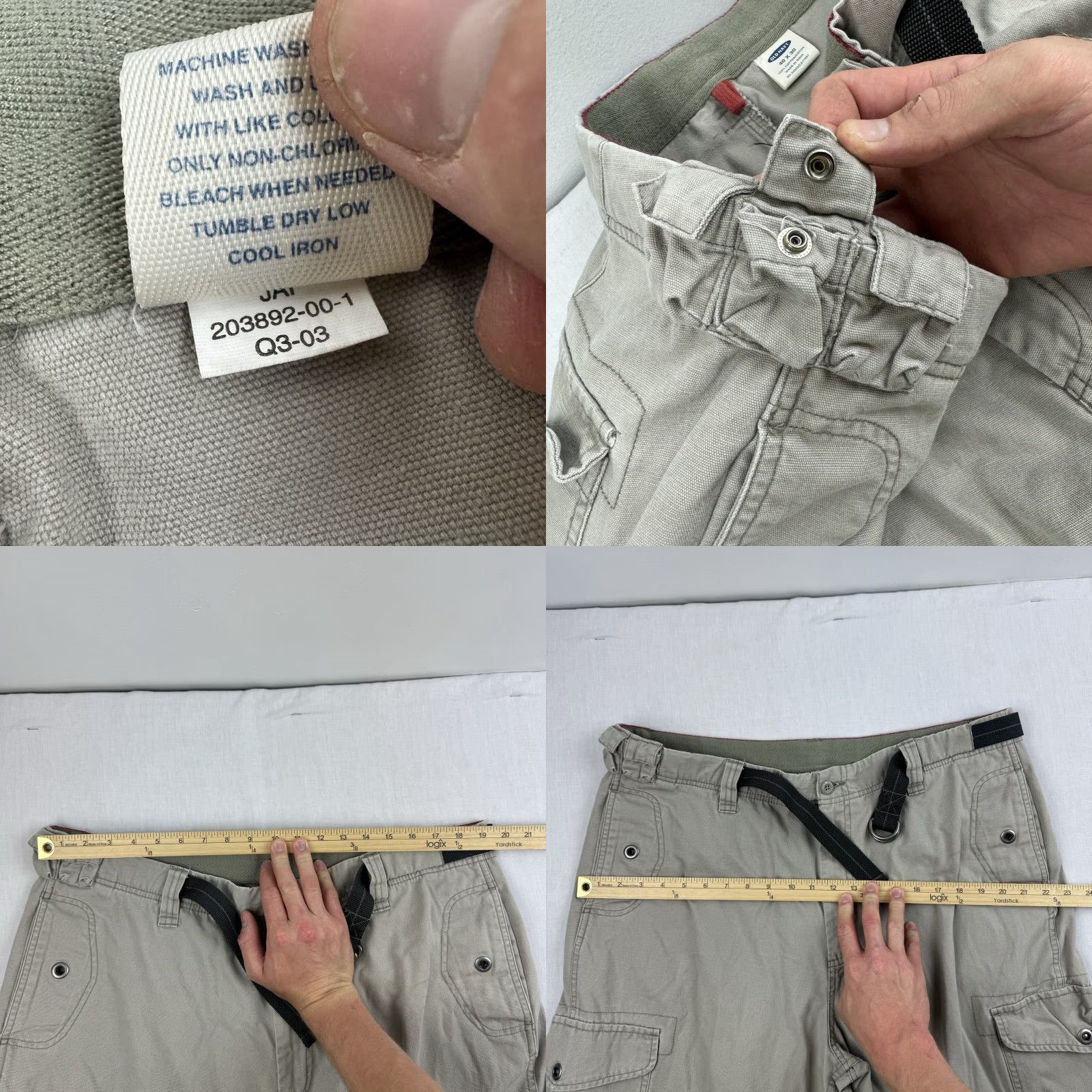 Old Navy VINTAGE Old Navy Cargo Pants Men 38 Regular Tan Beige Wide-Leg 28in Inseam Grunge Y2K Punk Hipster Baggy Size US 38 / EU 54 - 8 Thumbnail