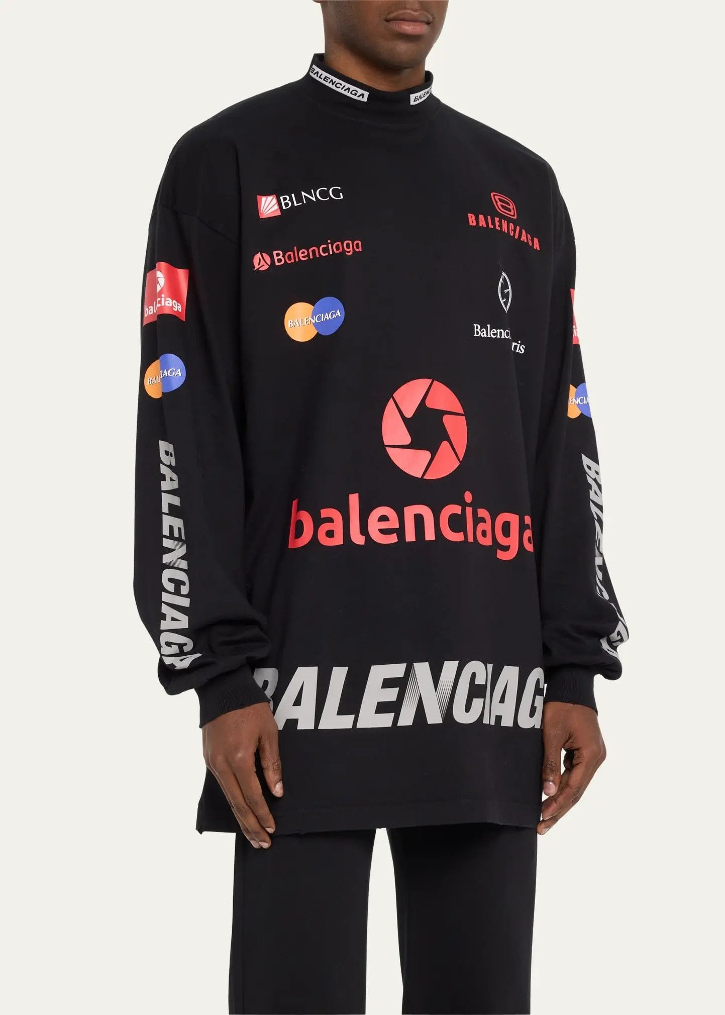 Balenciaga CC27 Top League Long Sleeve T-Shirt Oversized Size US XL / EU 56 / 4 - 4 Thumbnail