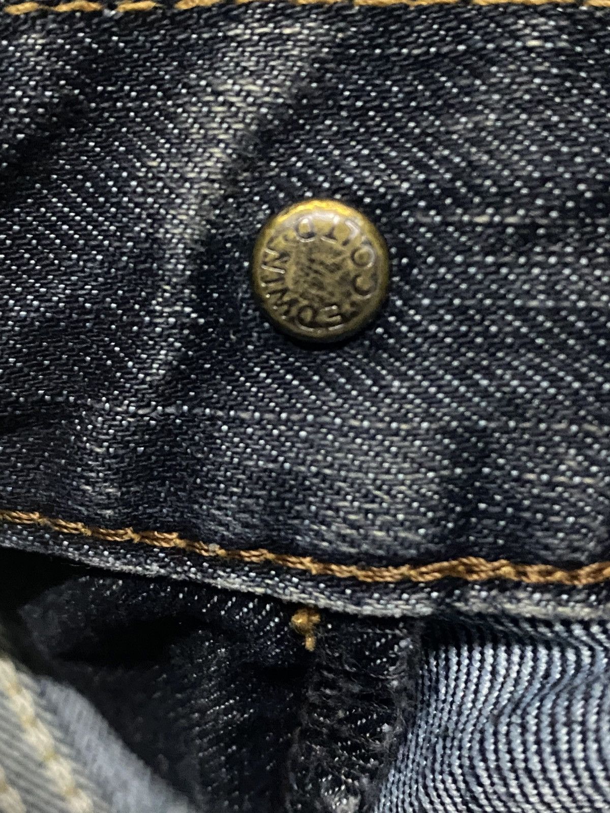 If Six Was Nine Vintage Edwin 503 Blue Trip Flare Bootcut Jeans Size US 30 / EU 46 - 11 Thumbnail