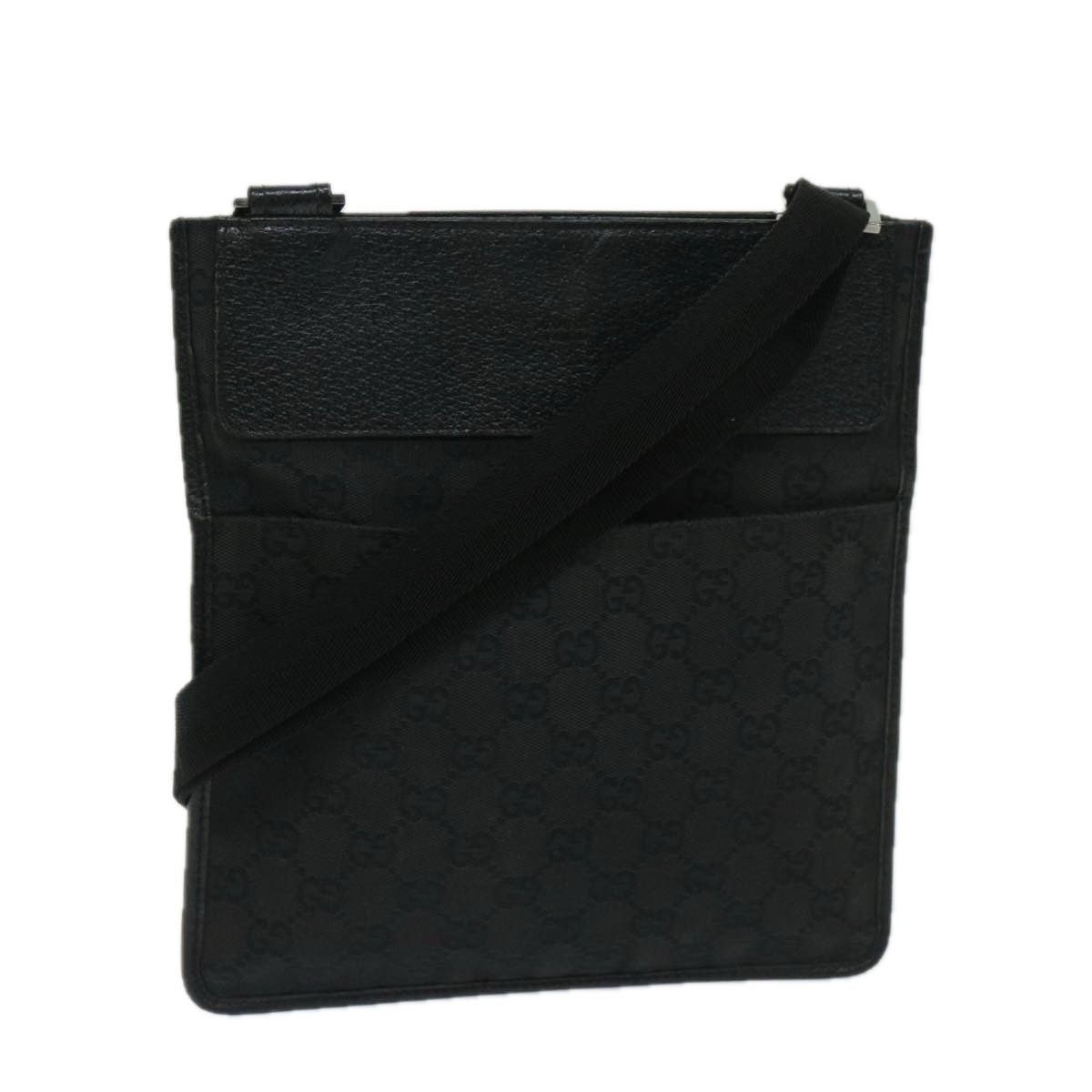 GUCCI GG Canvas Shoulder Bag Black