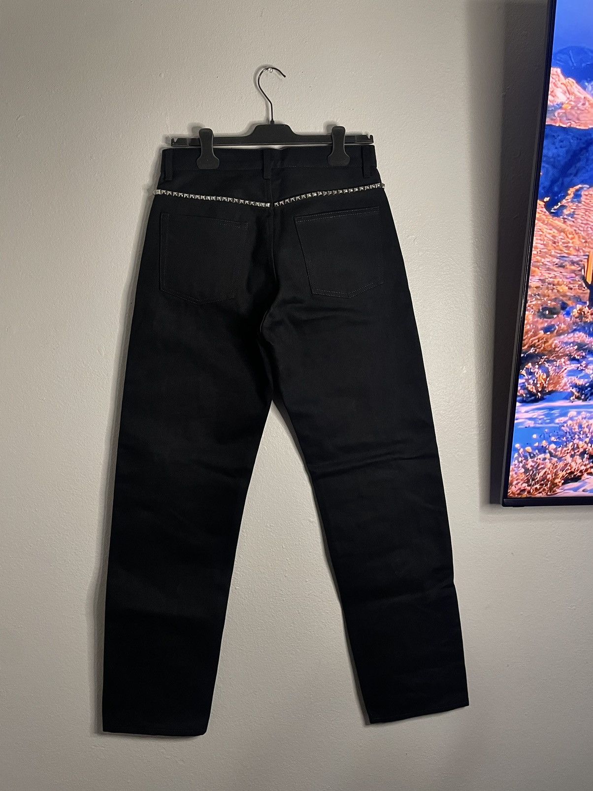 Takahiromiyashita The Soloist. Takahiromiyashita The Soloist Studded Black Denim Pants Size US 30 / EU 46 - 2 Thumbnail