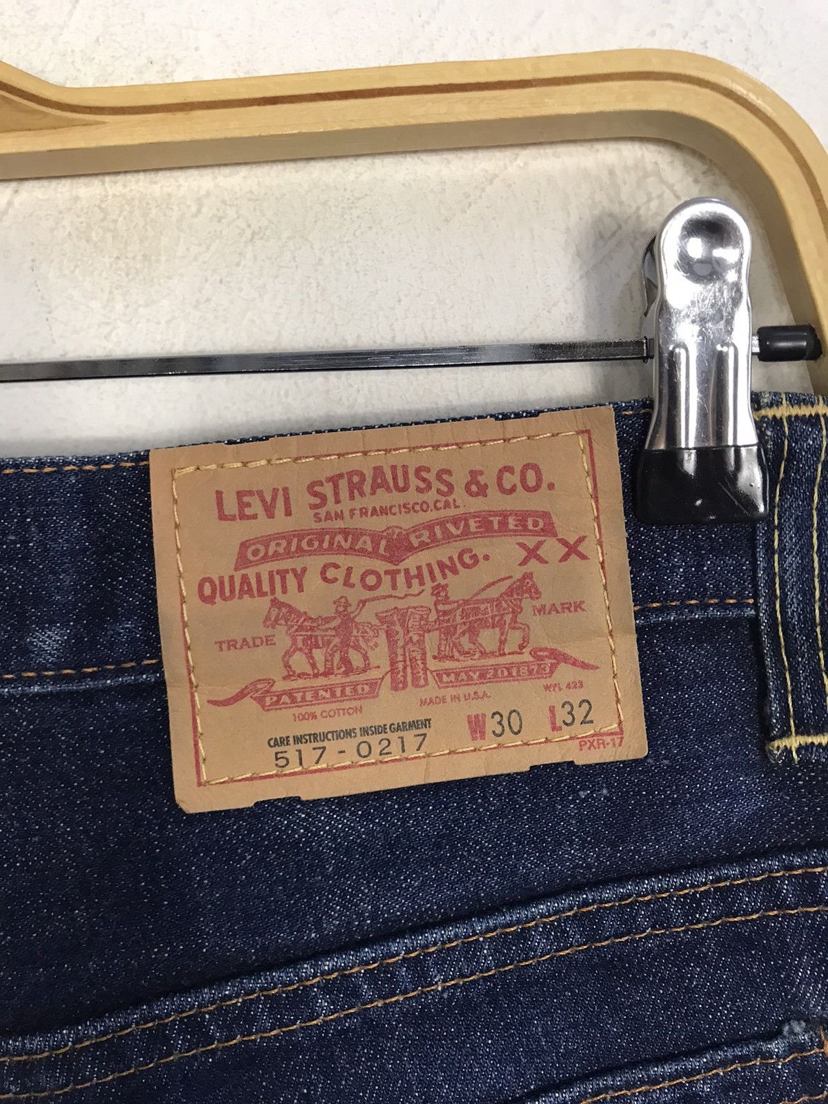 Levi's Vintage Clothing Levi's 90s Lot 517-0217 Indigo Denim Jeans Relaxed Tapered Size US 28 / EU 44 - 3 Thumbnail