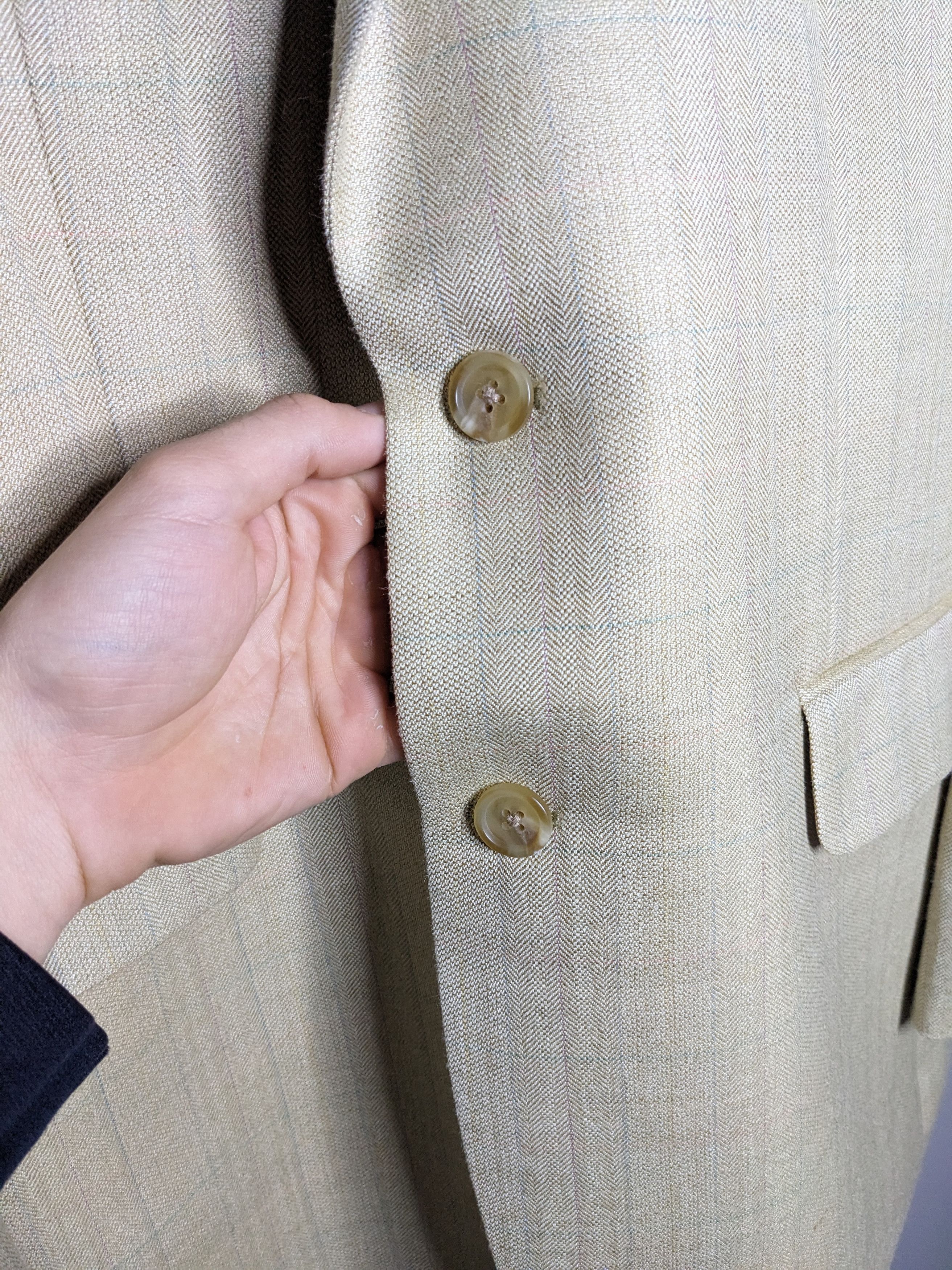Lauren Ralph Lauren Ralph Lauren Striped Herringbone Blazer 39R Silk Wool Jacket Size 40R - 5 Thumbnail