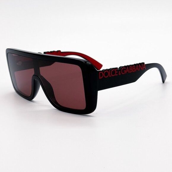 Dolce & Gabbana NEW DOLCE&GABBANA SUNGLASSES DG6204 501/75 BLACK RED WOMEN E Size ONE SIZE - 4 Thumbnail