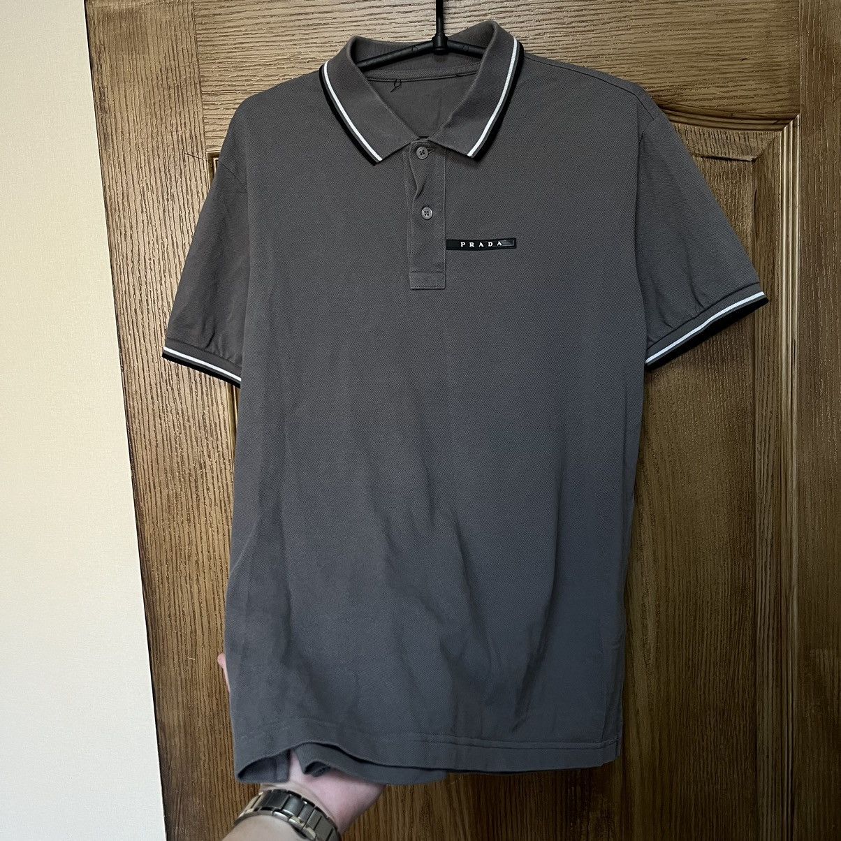 Prada Vintage Prada Polo T-Shirt Luxury Size US L / EU 52-54 / 3 - 2 Thumbnail