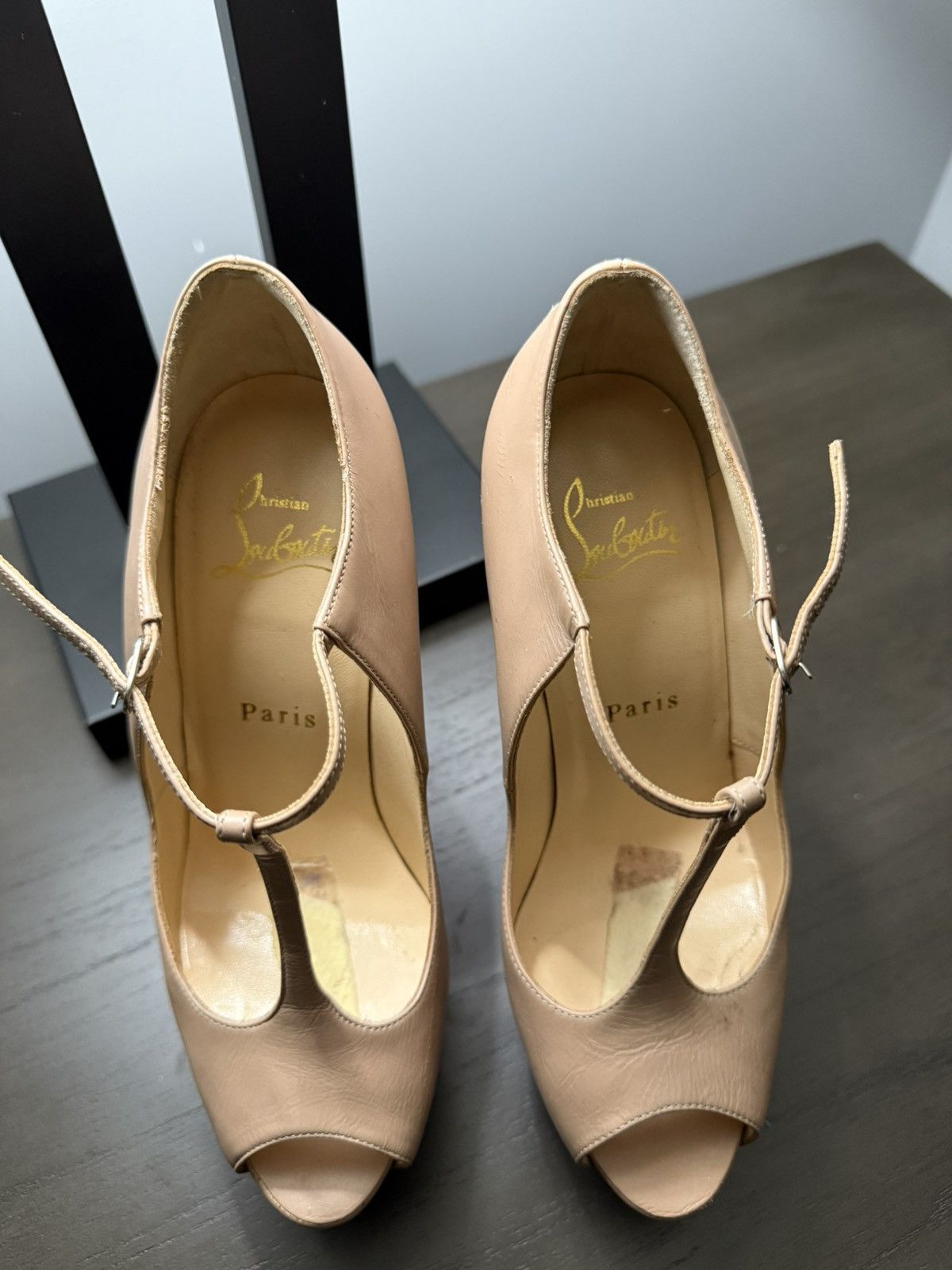Christian Louboutin Christian Louboutin Lady Peep 150 Nude Heels Size US 6.5 / IT 36.5 - 2 Thumbnail