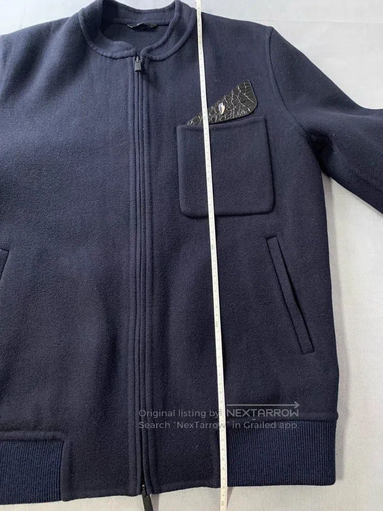 Fendi Fendi Wool jacket with crocodile skin eye detail Size US S / EU 44-46 / 1 - 7 Thumbnail