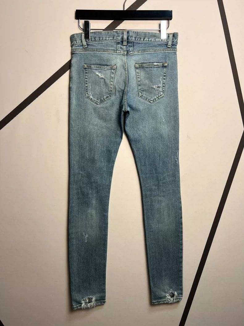 Saint Laurent Paris Saint Laurent 15 Fall/Winter Blue Washed Wrecking Jeans 250 Size US 30 / EU 46 - 2 Thumbnail