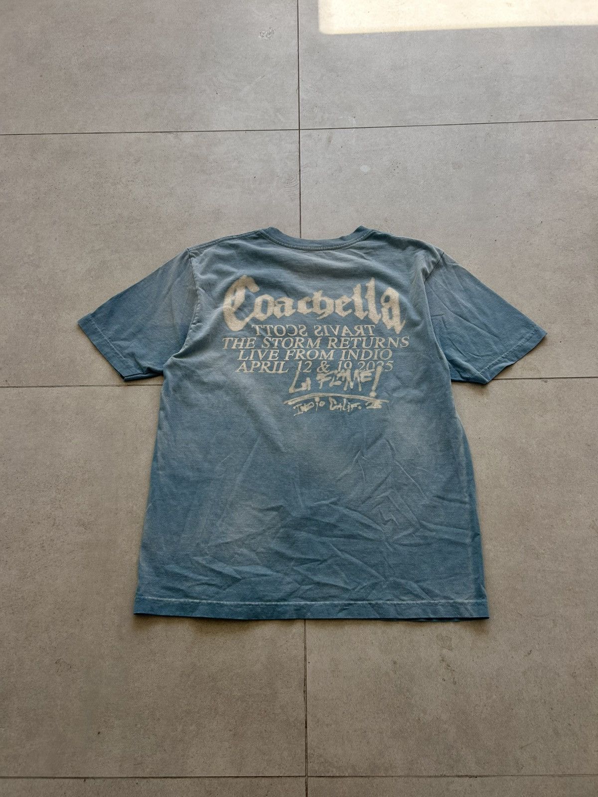 Travis Scott Travis Scott Coachella 2025 Ttape Light Blue Shirt Size US L / EU 52-54 / 3 - 2 Thumbnail