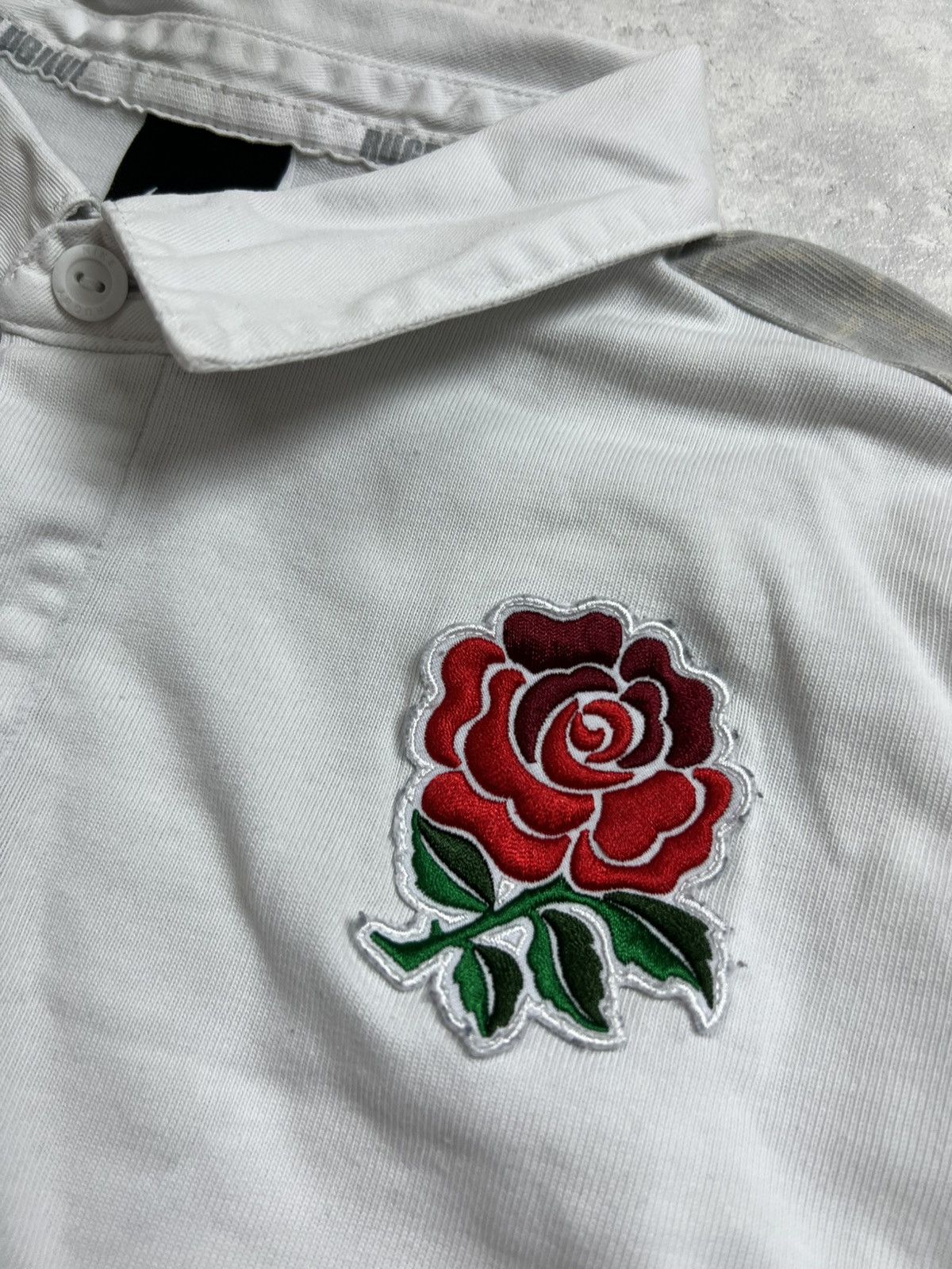 Nike 00s Nike England Swoosh Vintage Y2K Rugby Longsleeve Polo Size US L / EU 52-54 / 3 - 5 Thumbnail