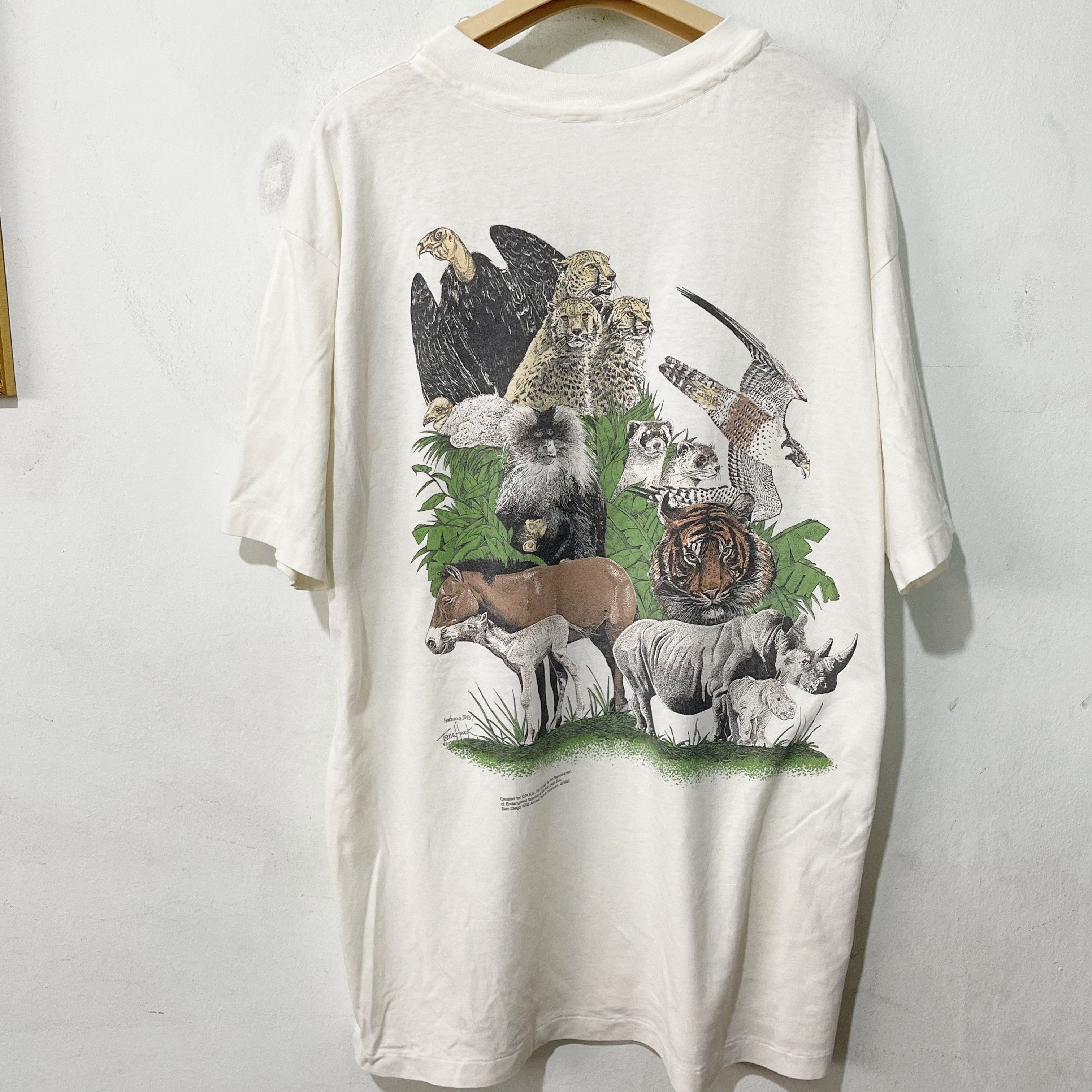 Vintage Vintage 90s Baltimore Zoo T-Shirt Size US XL / EU 56 / 4 - 3 Thumbnail