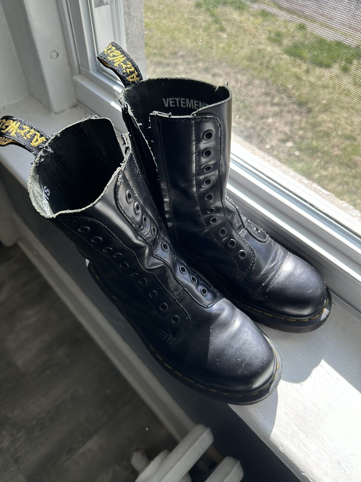 Dr. Martens Vetements Vetements x Dr Marten BORDER LINE BOOTS US 7.5 Grailed