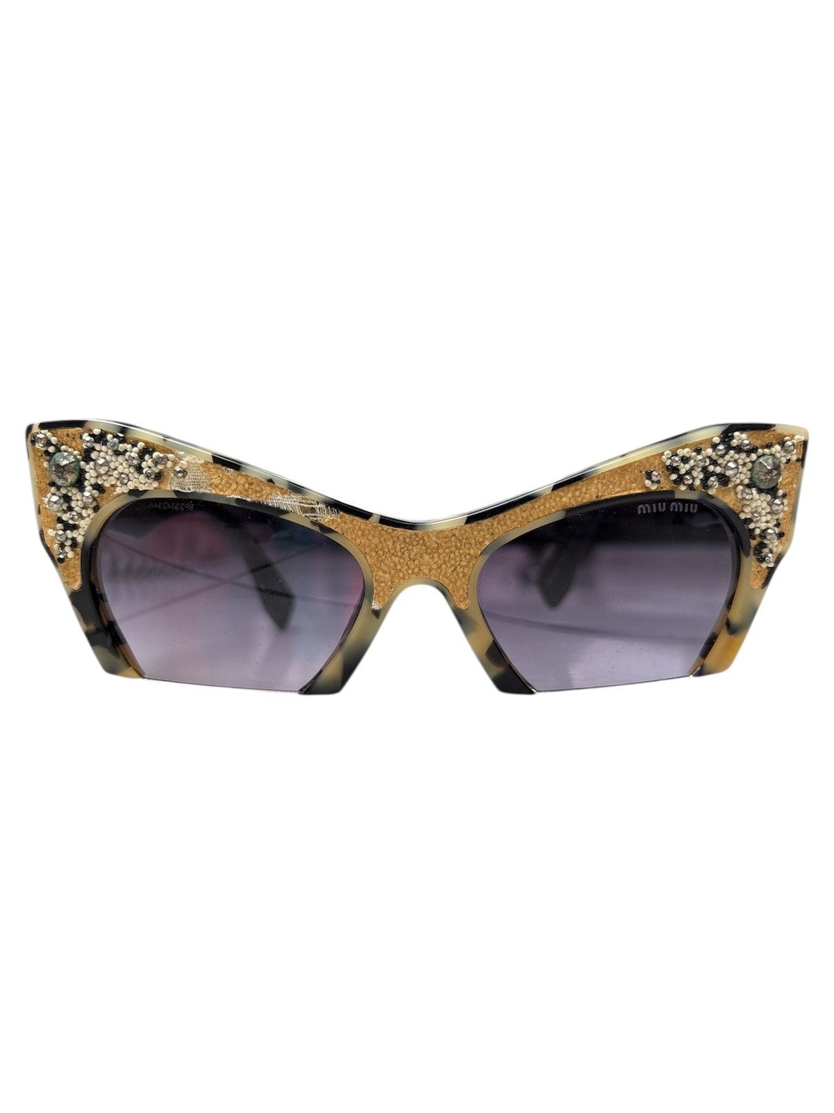 Miu Miu Embellished Cat-Eye Sunglasses Size ONE SIZE - 1 Thumbnail
