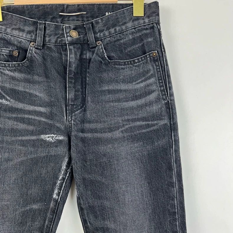 Saint Laurent Paris Saint Laurent ParisD18 Smoky Black Water Ripple Wash Jeans Size US 27 - 3 Thumbnail