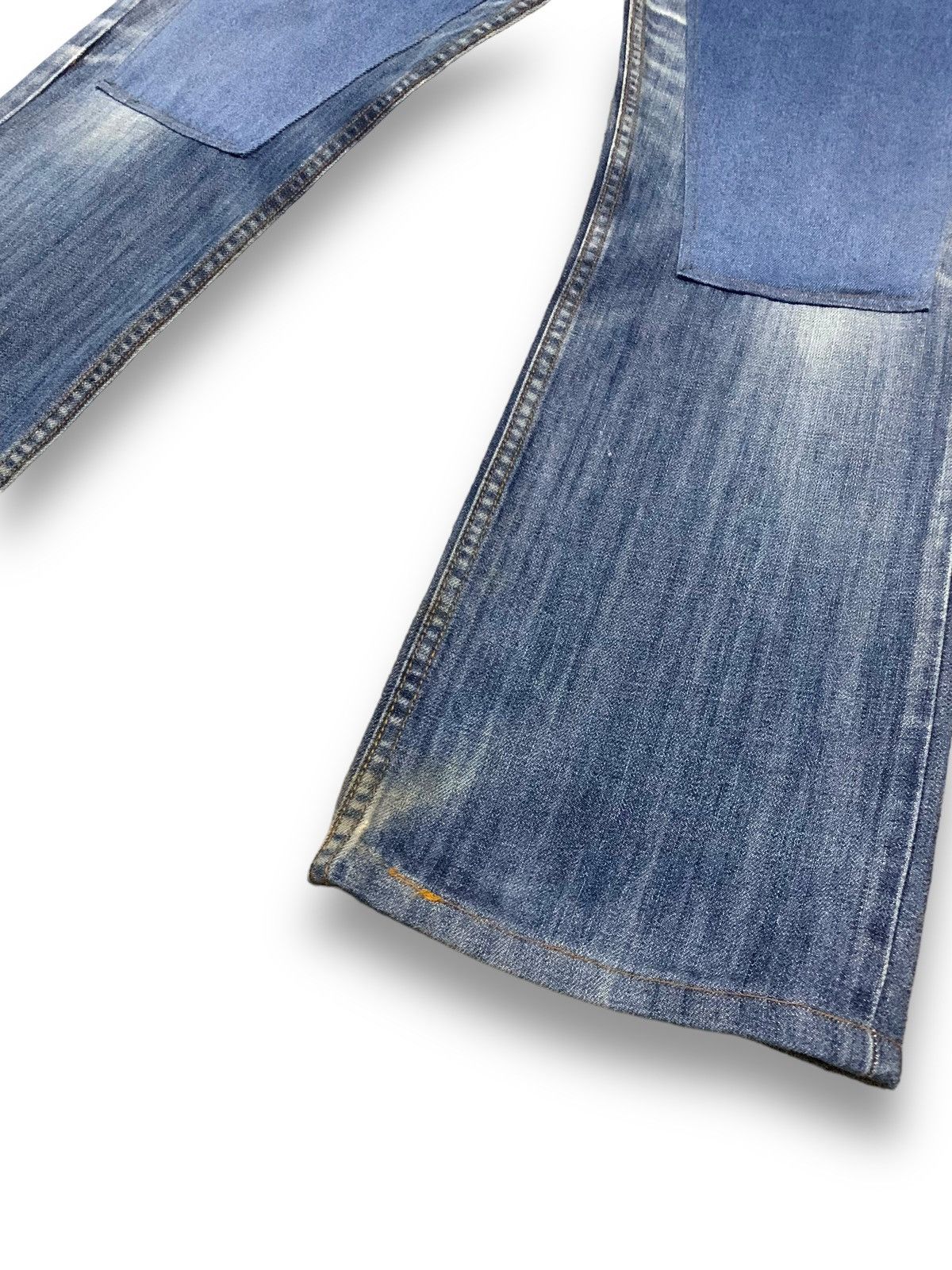 L.O.G.G. Y2K L.O.G.G. Double Knees Patches Loose Distressed Jeans Size US 35 - 10 Thumbnail
