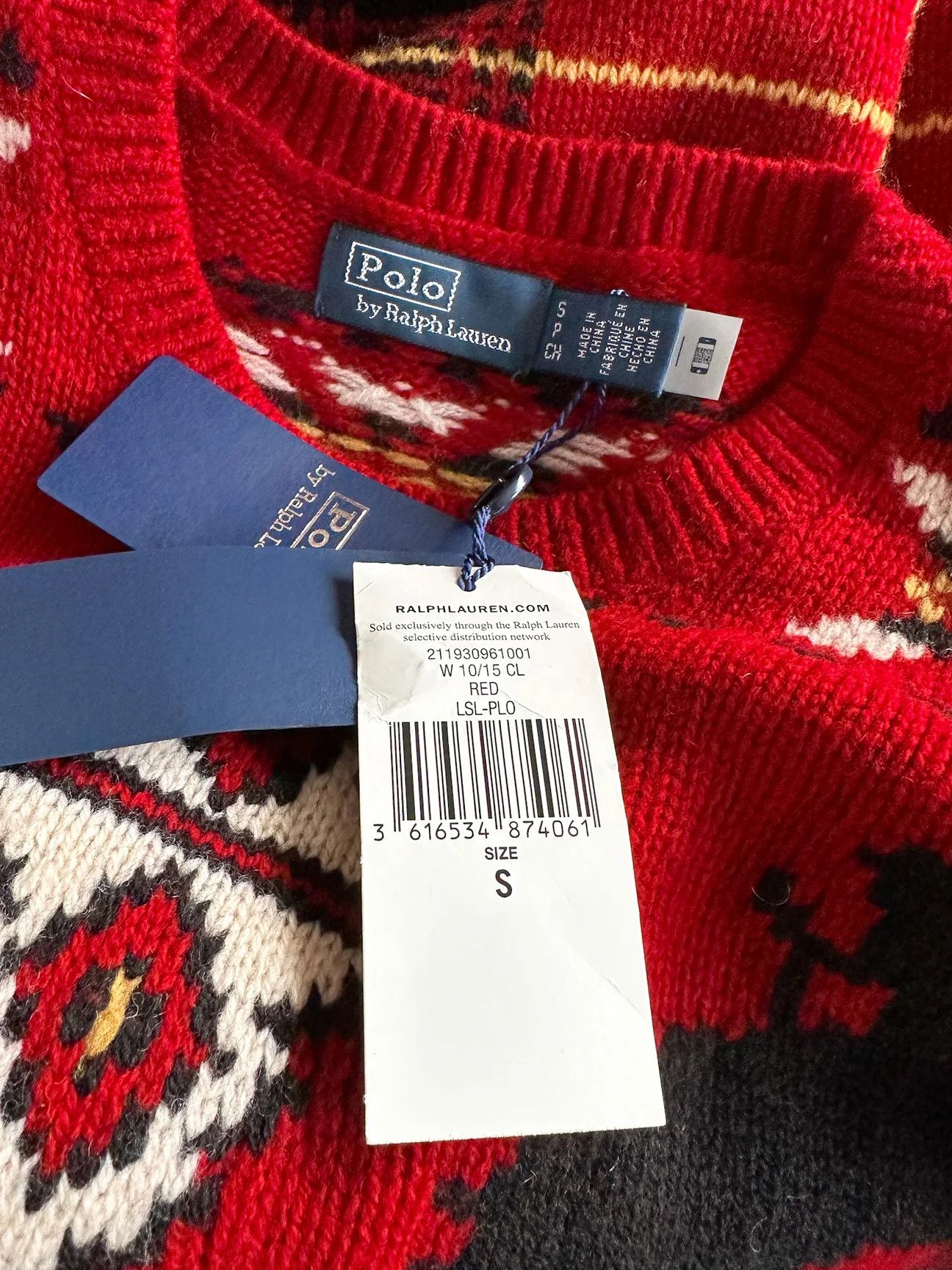 Polo Ralph Lauren Polo Ralph Lauren Western Red Tartan Fair Isle Wool Jumper Size S / US 4 / IT 40 - 6 Thumbnail