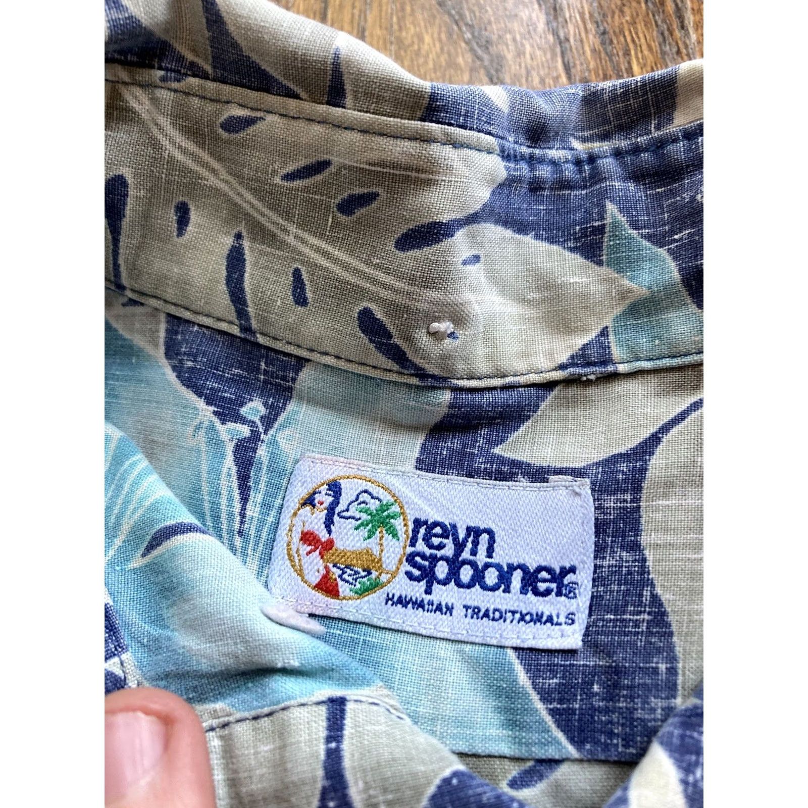 Reyn Spooner VINTAGE Reyn Spooner Shirt Mens Size Medium Floral Blue Green Hawaiian Polo Size US M / EU 48-50 / 2 - 4 Thumbnail