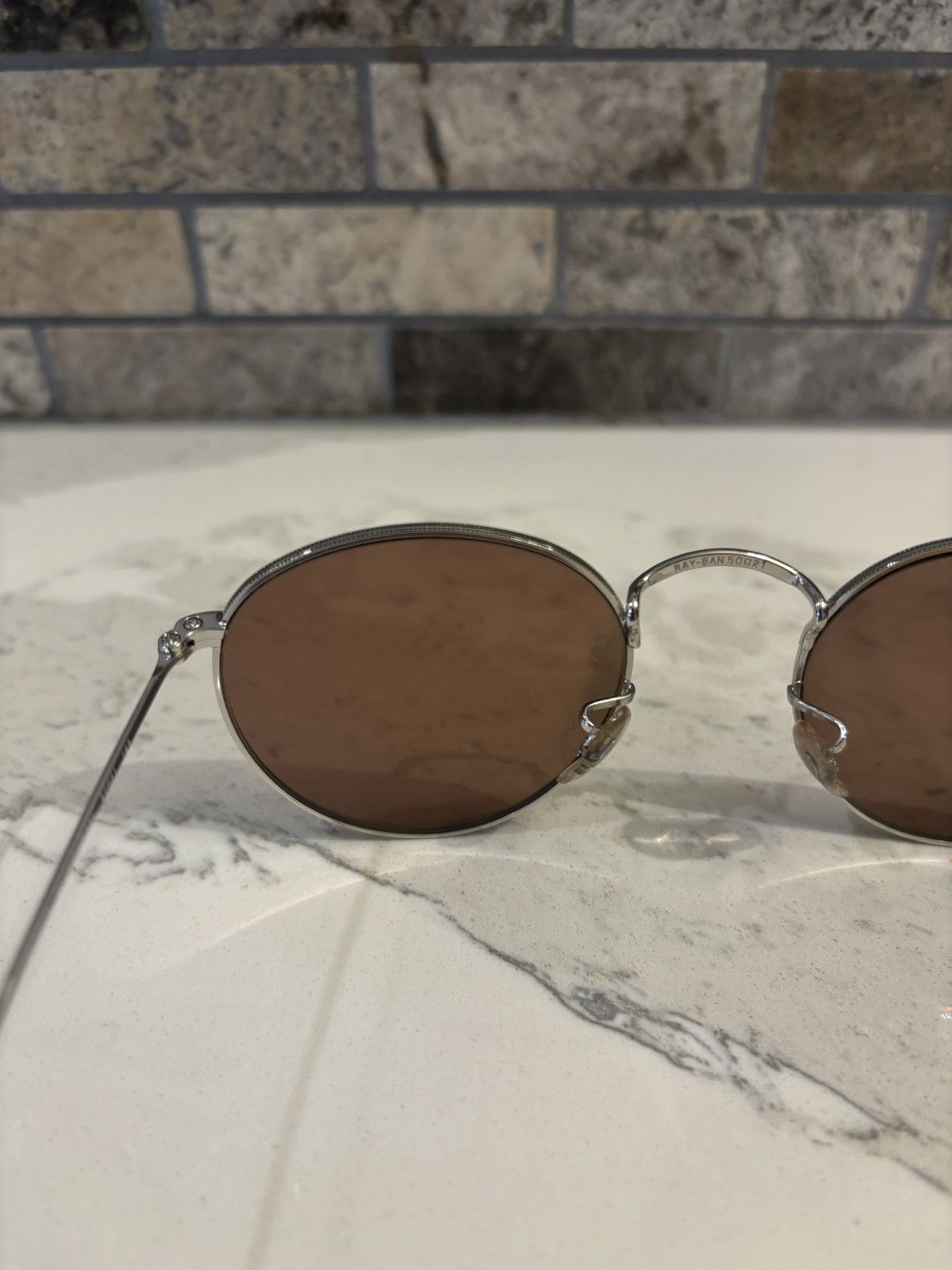 RayBan Ray Ban RB3447 Round Metal Polished Silver Size ONE SIZE - 9 Thumbnail