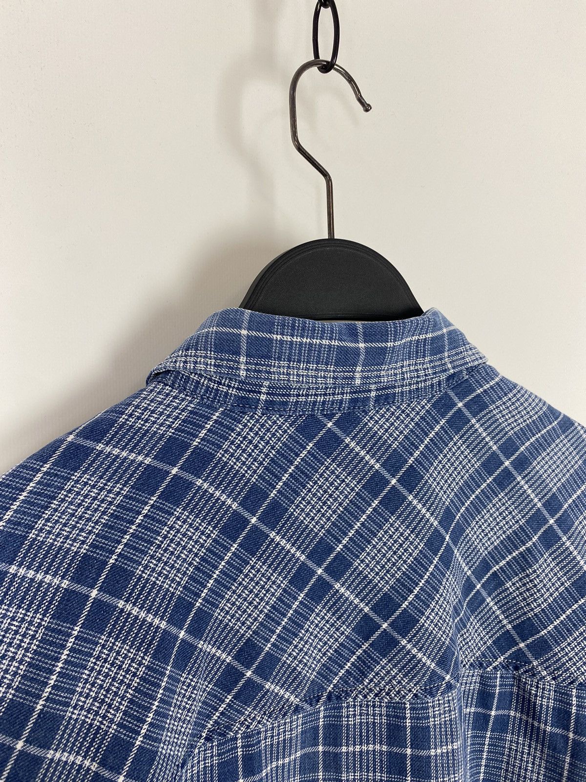 Levi's 1990’s Vintage Levi’s Blue Tab Checkered Denim Button Up Size US L / EU 52-54 / 3 - 10 Thumbnail