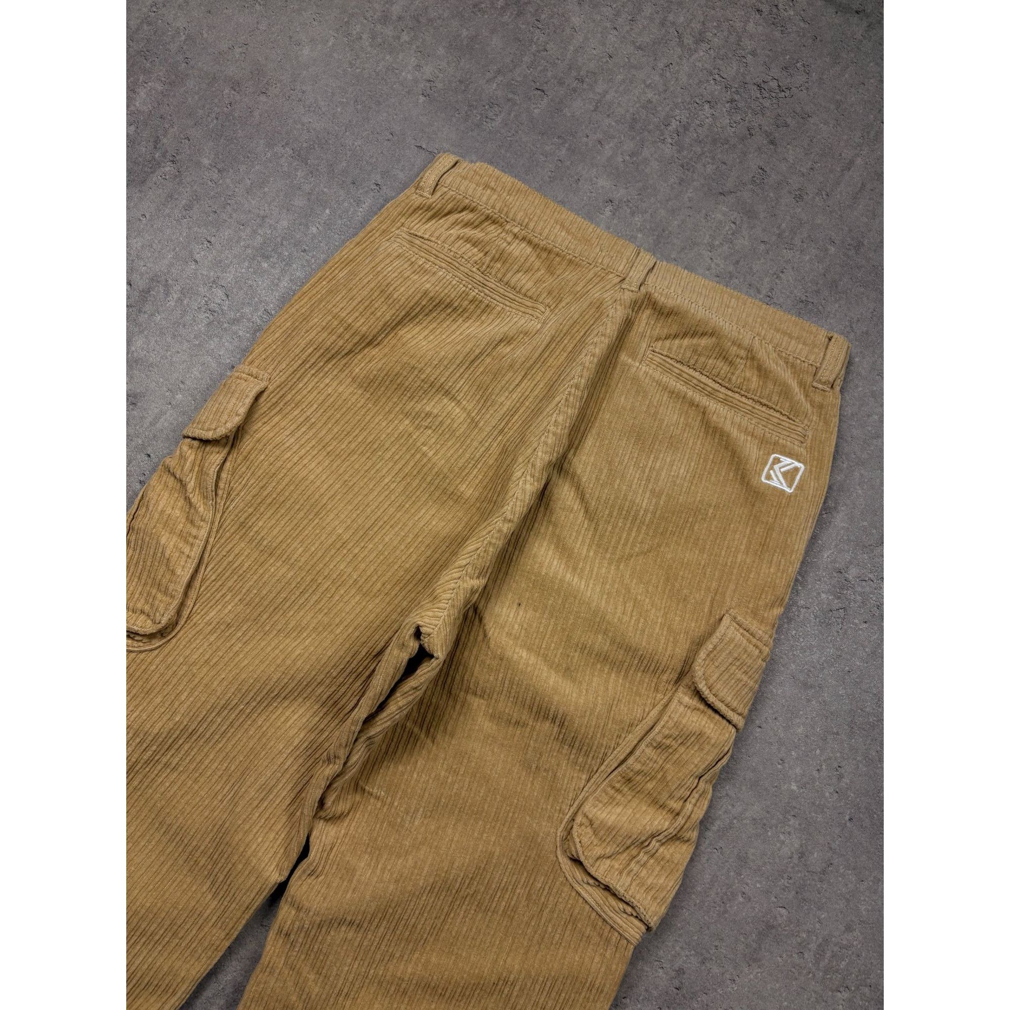Karl Kani Karl Kani Vintage Style Corduroy Cargo Pants Tan Brown Men's Size US 34 / EU 50 - 7 Thumbnail