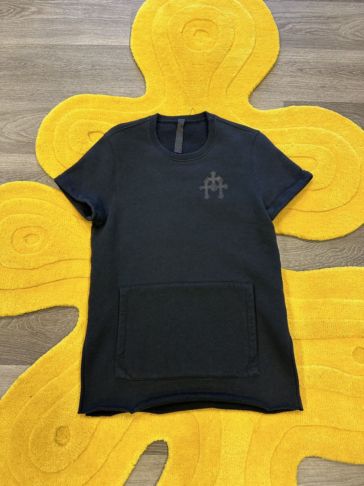 image of Chrome Hearts Cross Sleeveless Sweatshirt in Black, Men's (Size Medium)