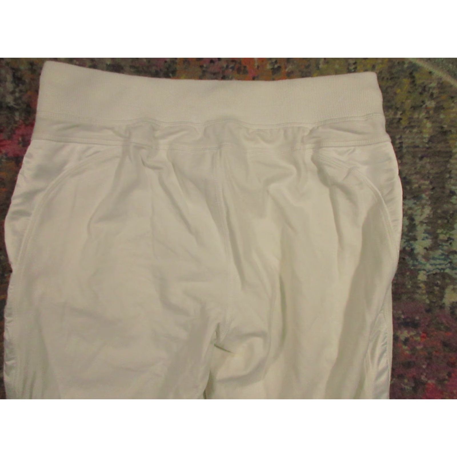 Lululemon Lululemon Jogger Women Size 8 White Cotton Stretch Performance Tapered Leg Pockets Elastic Waist 30x26 Activewear Size 30" / US 8 / IT 44 - 6 Thumbnail