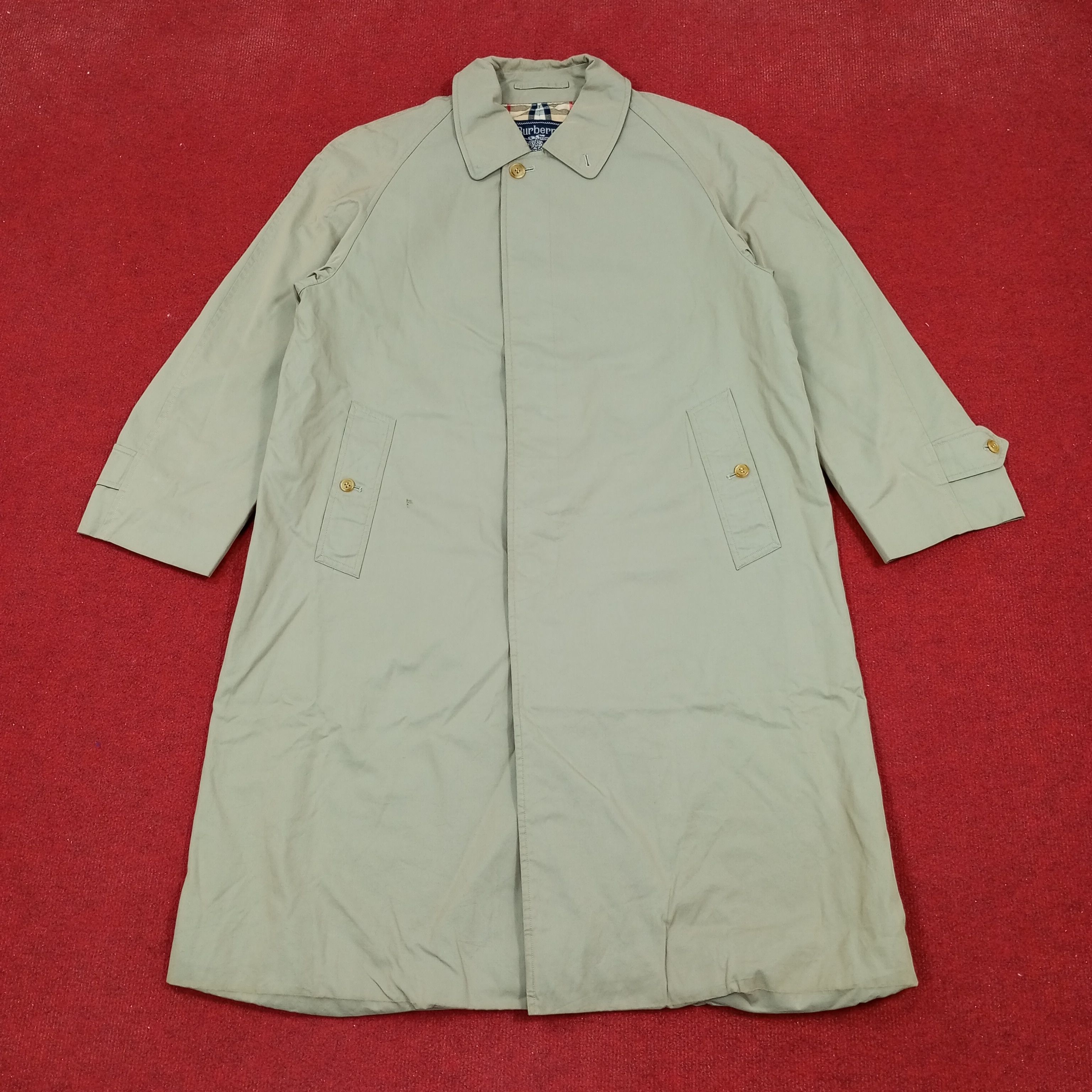 Burberry × Vintage Burberrys Fashion Brand Trench Coat Jacket Size US L / EU 52-54 / 3 - 1 Thumbnail