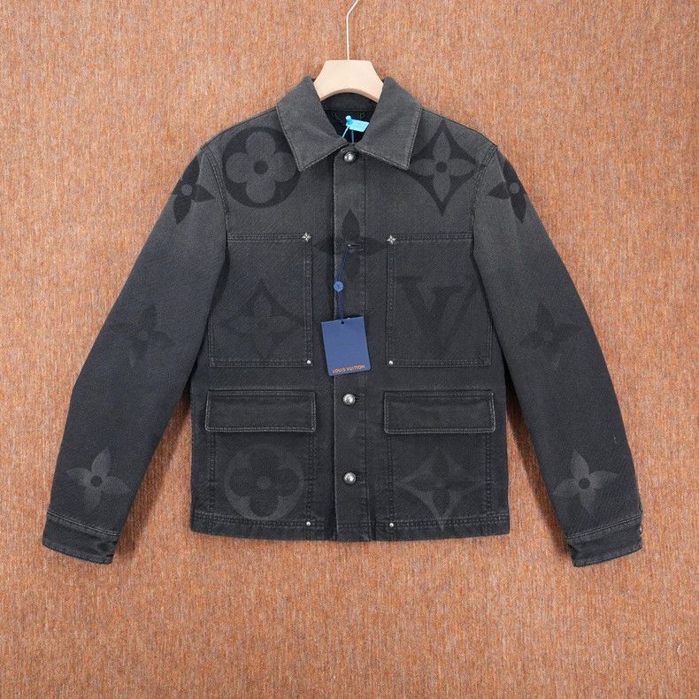 Louis Vuitton louis vuitton monogram black denim jacket-dmc Size US L / EU 52-54 / 3 - 1 Thumbnail