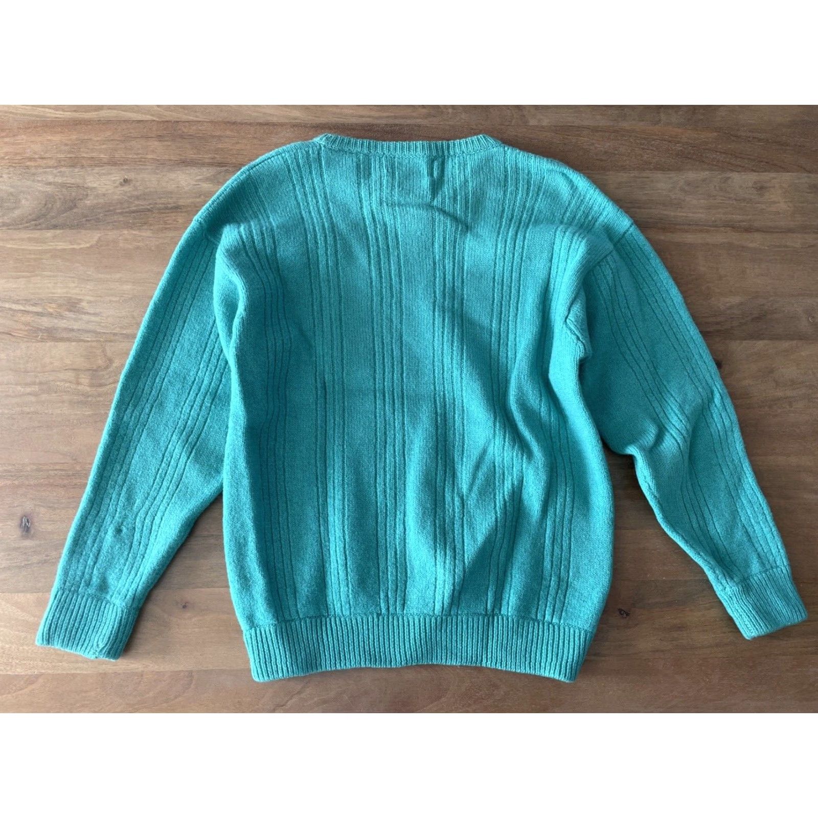 Turnbull & Asser VINTAGE Turnbull & Asser Sweater Mens S Crew Neck Merino Wool Blue 80s Classic Retro Preppy Turquoise Pullover Knit Size US S / EU 44-46 / 1 - 2 Thumbnail