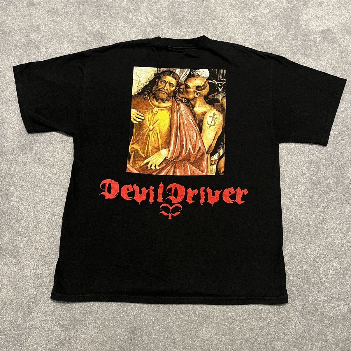 Band Tees Vintage DevilDriver Jesus & Satan Death Metal Band Tour Tee Size US XL / EU 56 / 4 - 1 Thumbnail