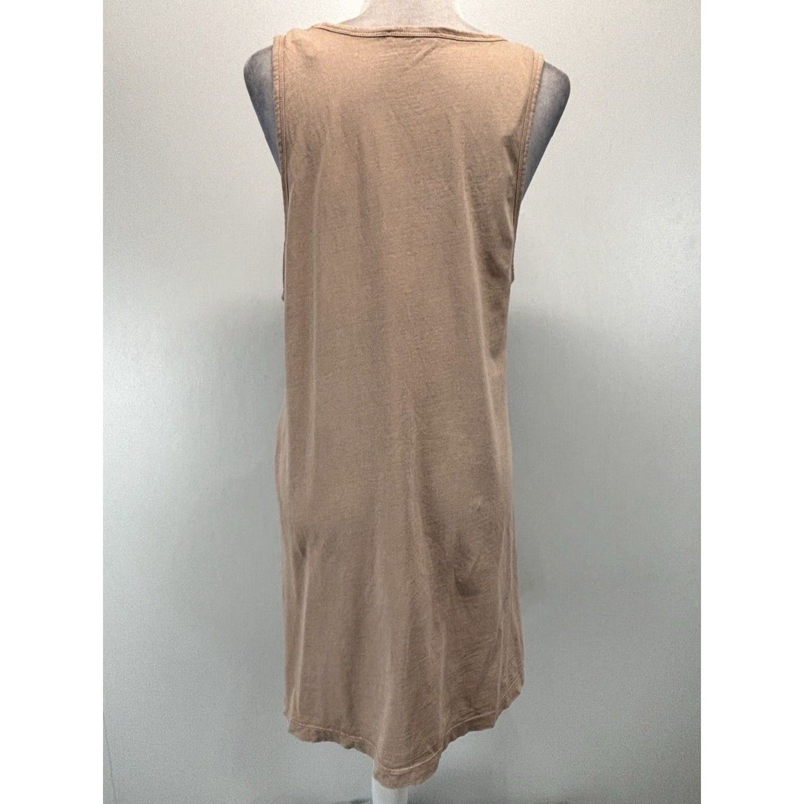 Zara Zara Tank Dress Women's Large Tan Sleeveless Short Casual Size 36" / US 14 / IT 50 - 3 Thumbnail