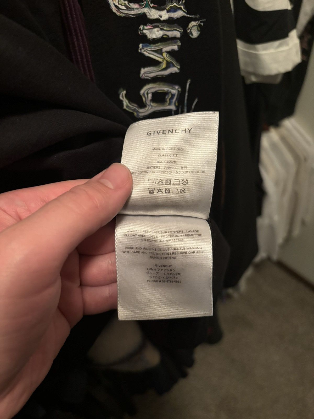 (B).Stroy × Givenchy Black Double Layer Long Sleeve T-shirt Size US L / EU 52-54 / 3 - 5 Thumbnail