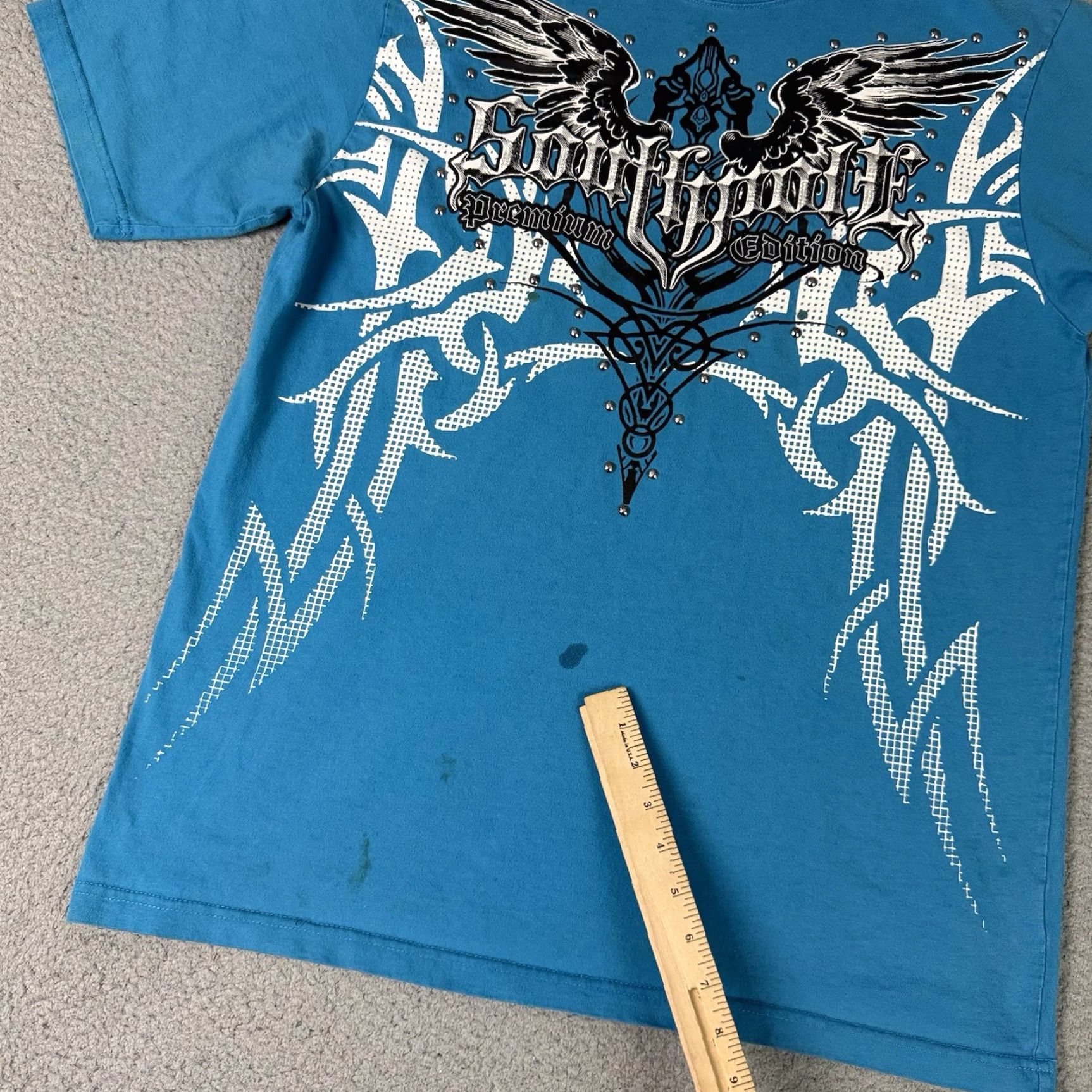 Southpole VINTAGE Southpole T Shirt Adult XL Blue Premium Studded Wing Y2K Distressed Rare Size US XL / EU 56 / 4 - 7 Thumbnail