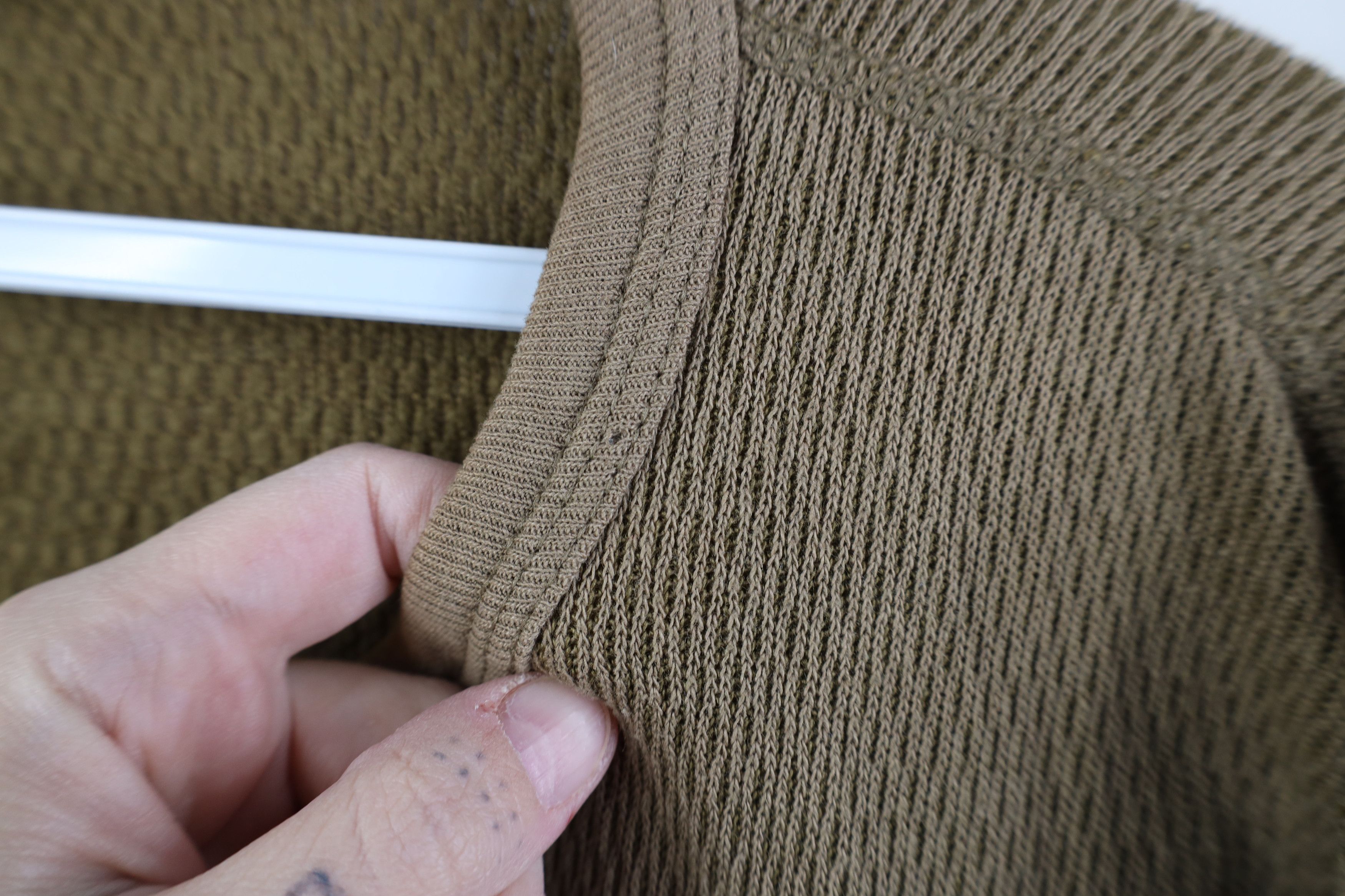 Vintage Vintage 90s Streetwear Waffle Knit Long Sleeve T-Shirt USA Size US XXL / EU 58 / 5 - 5 Thumbnail