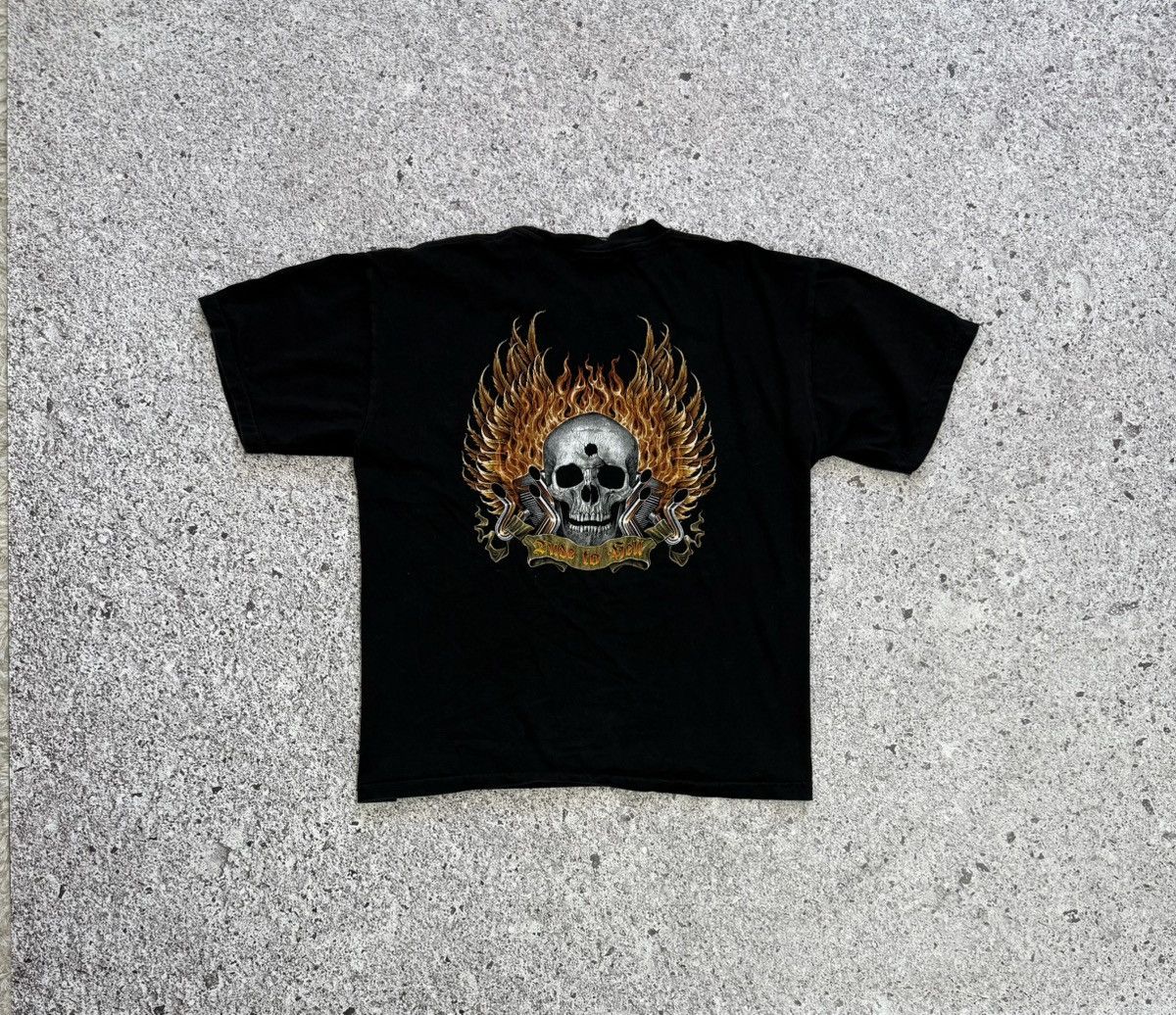 Harley Davidson × Vintage Vintage 1990’s Soul Master Ghost Rider West Choppers T-Shirt Size US XL / EU 56 / 4 - 6 Thumbnail