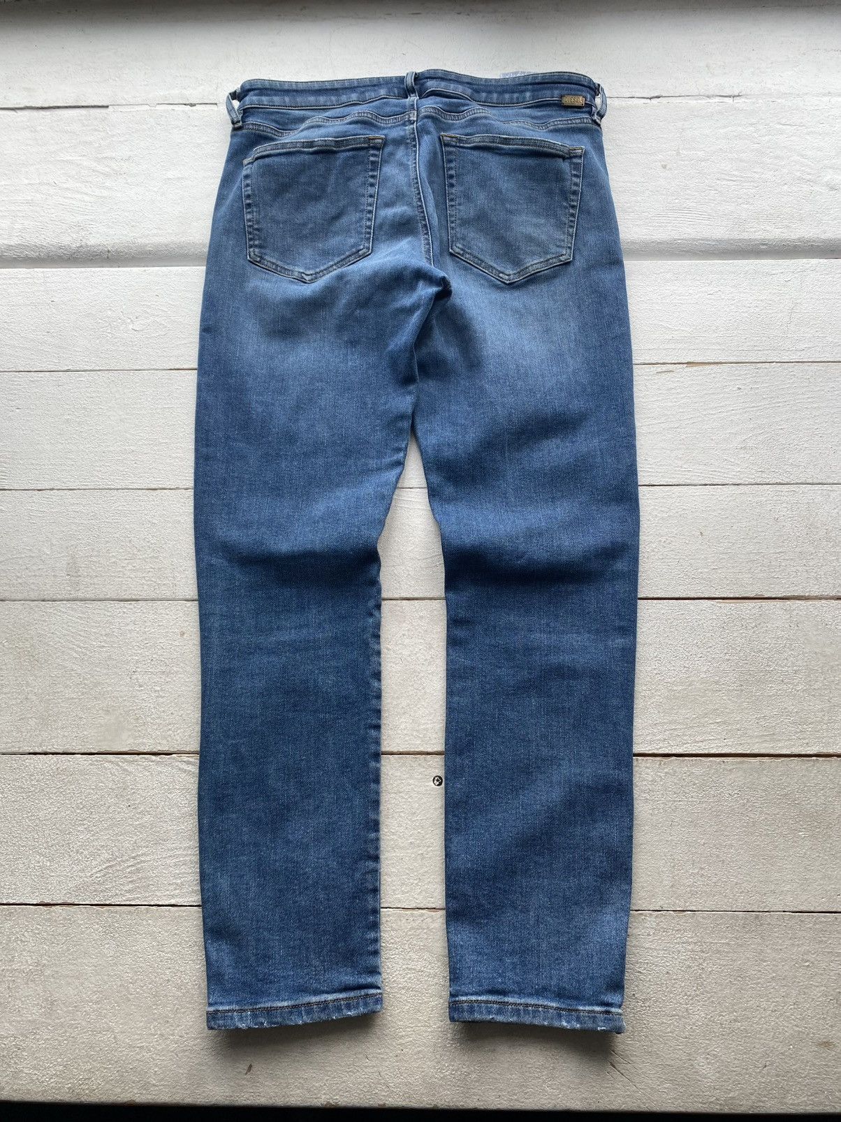 Diesel Luxury 00s Y2K Punk Diesel Slandy-Zip Super Skinny Jeans Size 31" - 8 Thumbnail