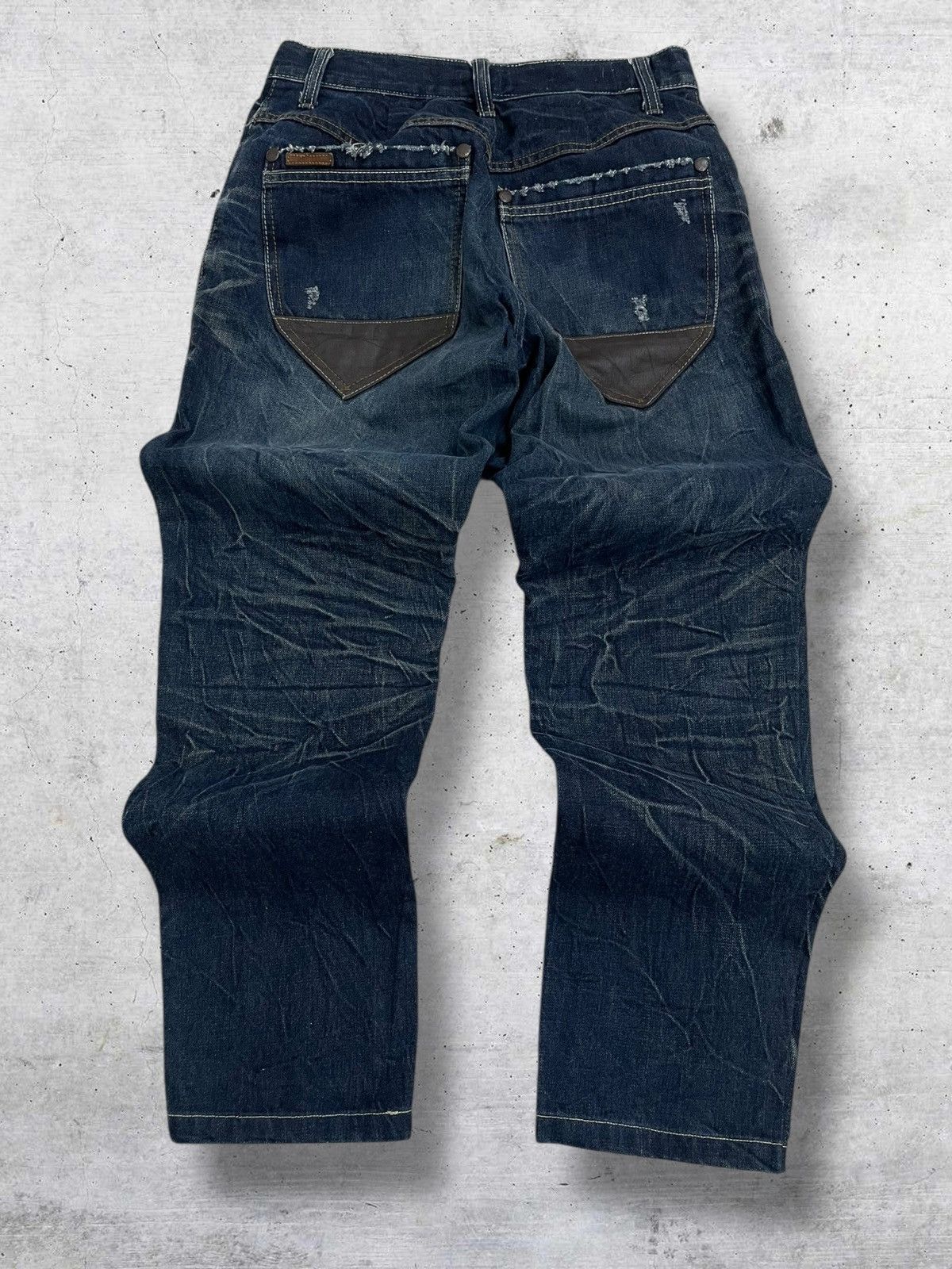 Japanese Brand VINTAGE RAPRUI OG JAPAN DESIGNER 90S PATCH RIPPED DENIM Size US 29 - 10 Thumbnail