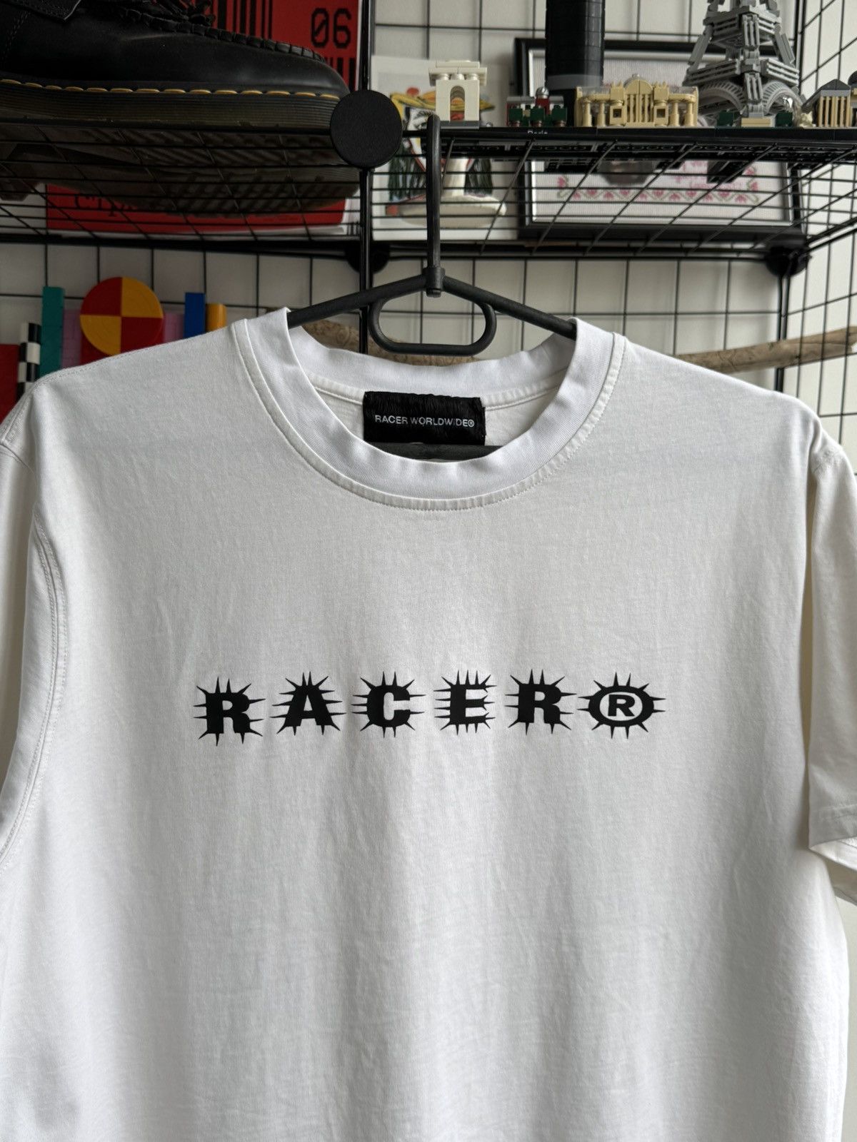 Racer Worldwide Racer Spiked White T-shirt Size US M / EU 48-50 / 2 - 2 Thumbnail