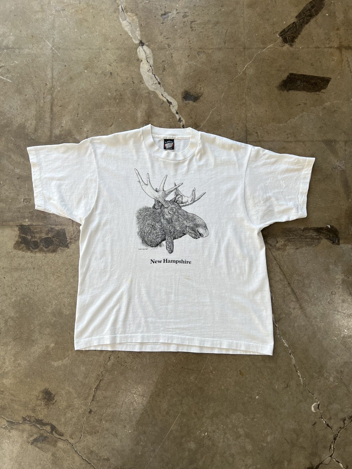 Vintage Vintage 80s New Hampshire Moose Single Stitch Tee XL Size US XL / EU 56 / 4 - 2 Thumbnail
