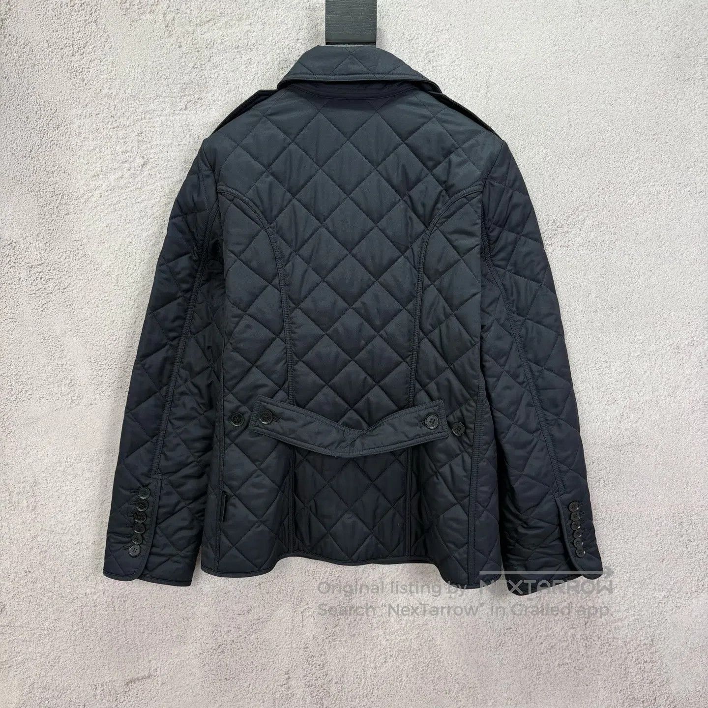 Burberry Burberry Black diamond-patterned cotton coat Size US M / EU 48-50 / 2 - 2 Thumbnail