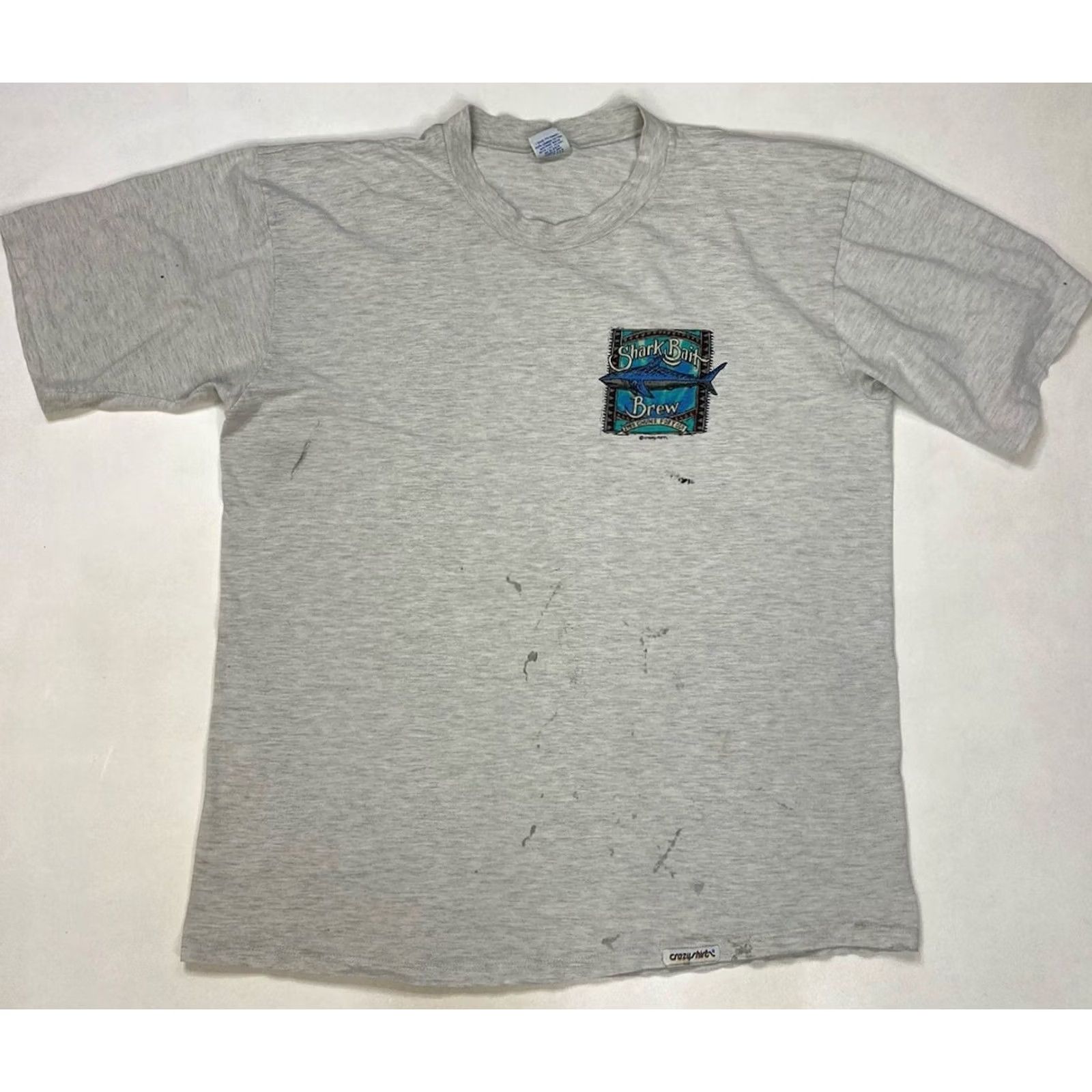 Vintage VINTAGE Crazy Shirts Shark Bait Brew Graphic T-shirt Men XL 90s Single Stitch Size US XL / EU 56 / 4 - 4 Thumbnail