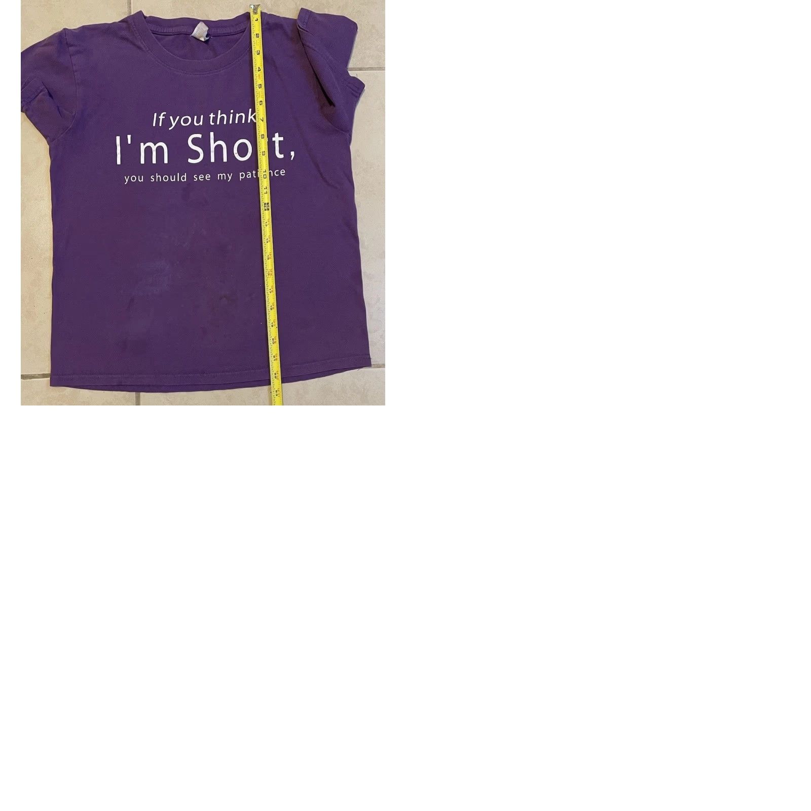 Vintage Vtg You Should See My Patience Faded Shirt XS Funny Saying Joke Y2K 90s Size US XS / EU 42 / 0 - 9 Thumbnail